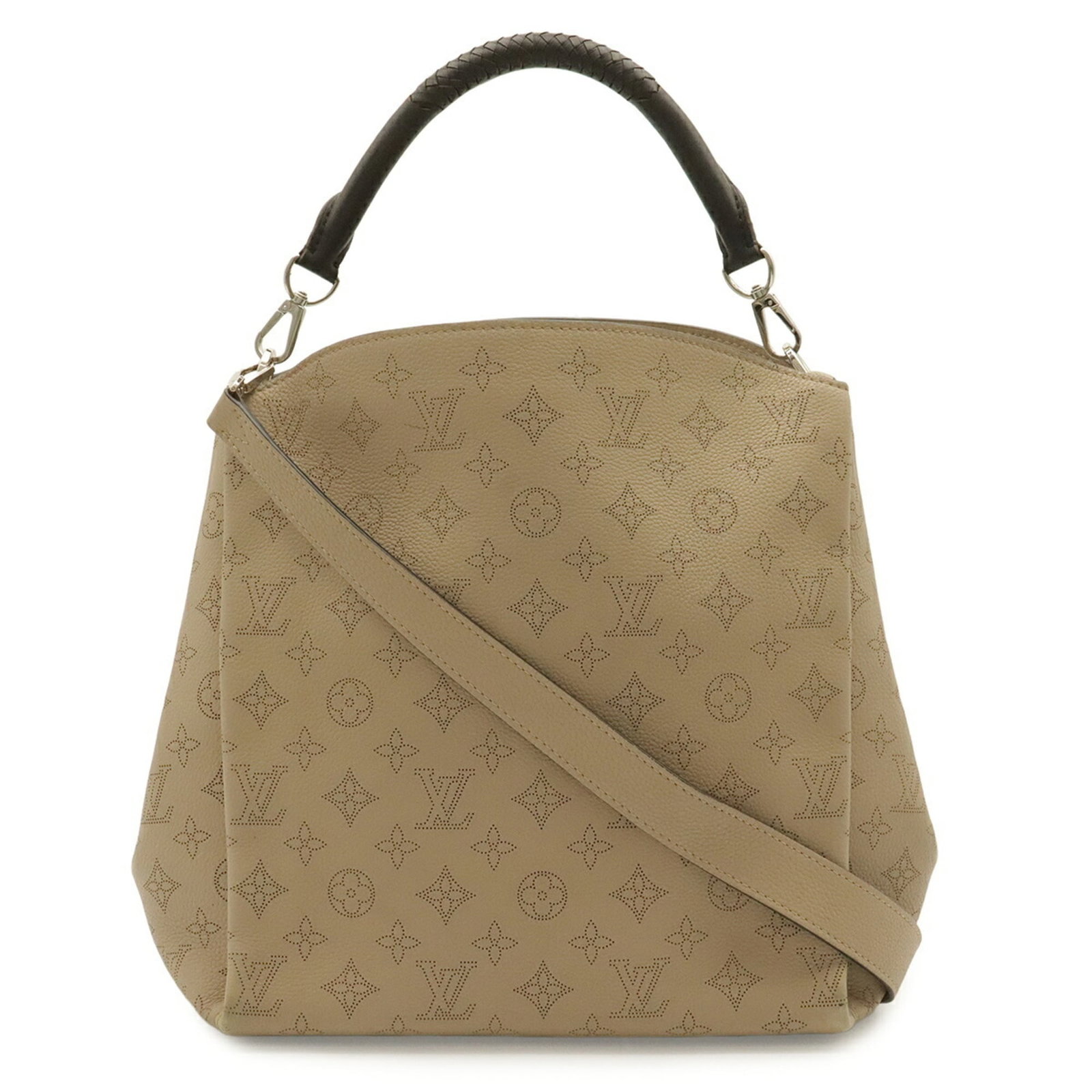 Louis Vuitton Shoulder Bag Mahina Leather: Louis Vuitton Shoulder Bag Mahina Leather This Louis Vuitton shoulder bag features Mahina leather and a signature. The Galle, Pink beige color adds a touch of elegance to its compact size, measuring