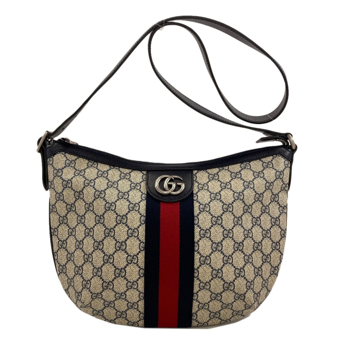 Gucci 598125 Ophidia Gg Supreme Shoulder Bag Pvc: Gucci 598125 Ophidia Gg Supreme Shoulder Bag Pvc Brown PVC Gucci Ophidia Gg Supreme Shoulder Bag. This shoulder bag features a distinctive design with a brown exterior made from PVC material, characte