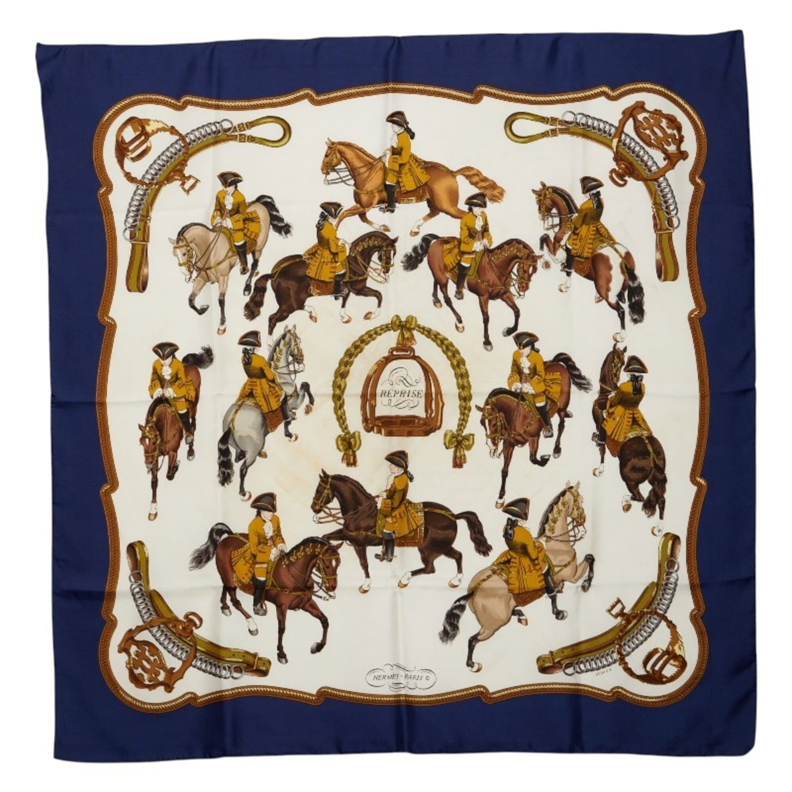 Hermes Scarf: Hermes Scarf Multi-color, Navy Hermes Scarf features a vibrant and sophisticated design. Made from high-quality materials, this scarf measures 90cm x 88cm, offering a stylish addition to any outfit.