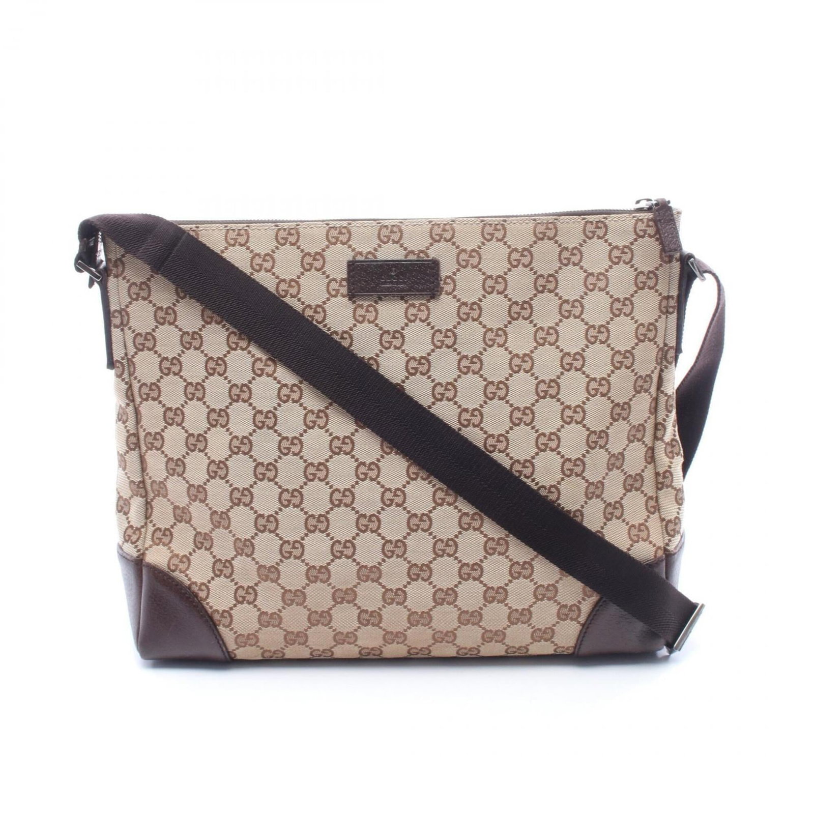 Gucci Handbag Shoulder Bag Gg Canvas Leather: Gucci Handbag Shoulder Bag Gg Canvas Leather Gucci's GG Canvas Leather Shoulder Bag boasts a stylish beige and brown color combination, making it a versatile accessory for both men and women. Measurin