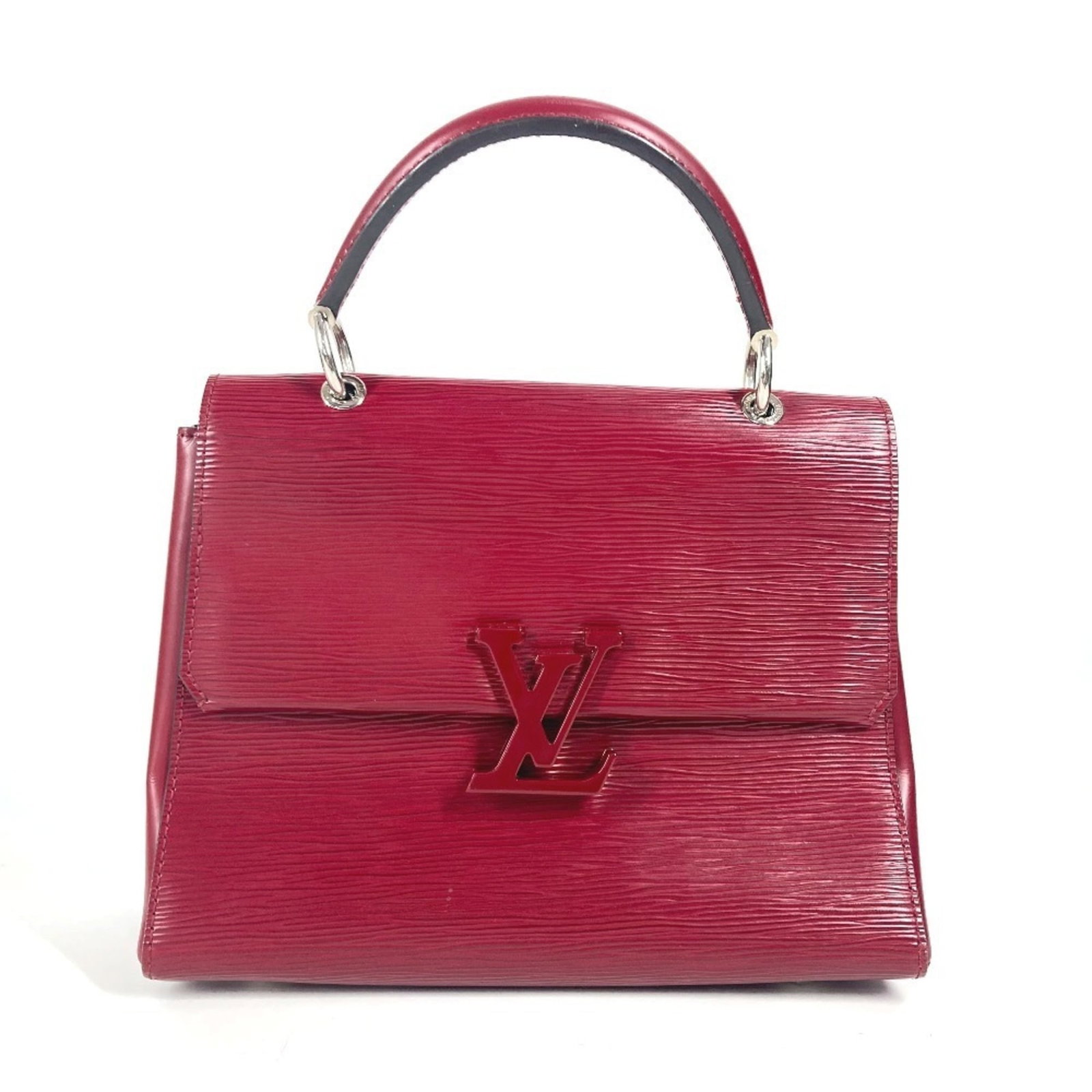 Louis Vuitton Epi Leather Tote Bag: Louis Vuitton Epi Leather Tote Bag Epi leather craftsmanship shines in this Louis Vuitton tote bag, with its signature wine color and elegant magnet closure. Measuring 20cm x 25.5cm x 10.5cm, the