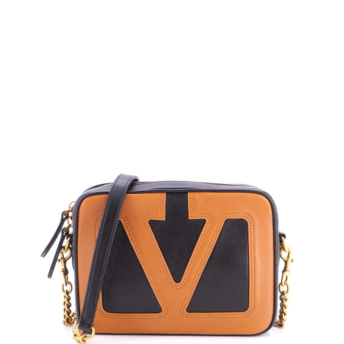 Valentino Garavani Viva Superstar Chain Crossbody Bag Leather Small: Valentino Garavani Viva Superstar Chain Crossbody Bag Leather Small The Valentino Garavani Viva Superstar Chain Crossbody Bag Leather Small boasts sleek, understated elegance with its chain-link