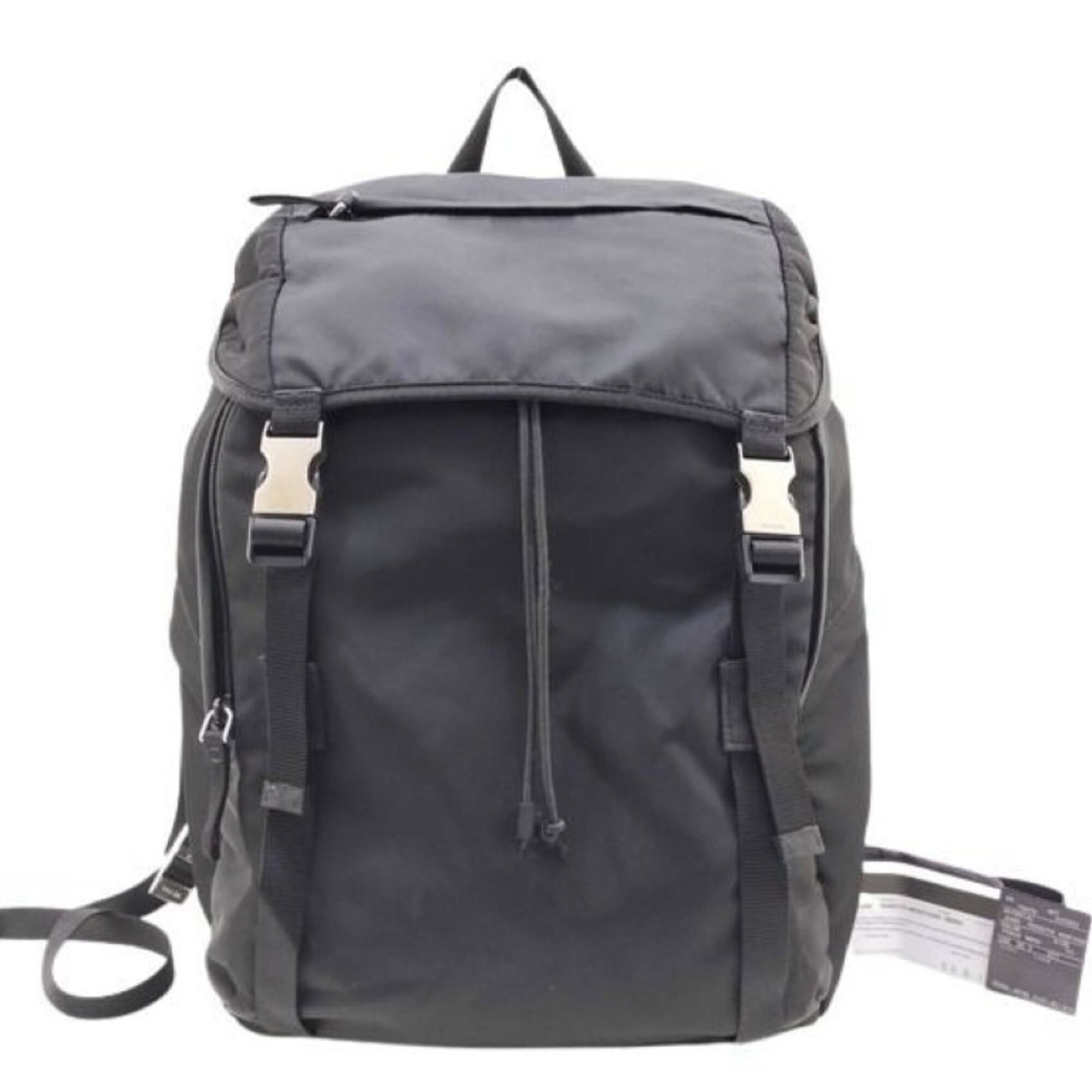 Backpack nylon by Prada: Backpack nylon by Prada Prada Country backpack in black nylon features a sleek design with a 40.5cm x 30cm x 12cm size, making it a versatile and compact accessory for daily use. The durable nylon mat