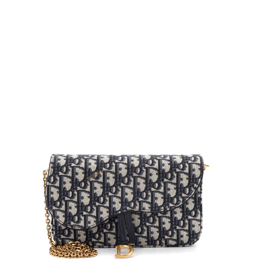 Canvas Oblique Saddle Clutch Chain Dior Christian: Canvas Oblique Saddle Clutch Chain Dior Christian Canvas Oblique Saddle Clutch Chain Dior Christian - A unique and stylish clutch with an oblique saddle chain design, featuring a canvas exterior in