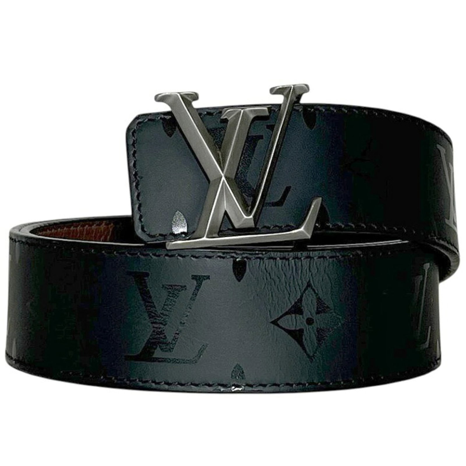 Louis Vuitton Standard Belt: Louis Vuitton Standard Belt Standard belt from Louis Vuitton, featuring black leather and adjustable length. The M9346 model offers a classic design with a timeless appeal. Made from high-quality leat