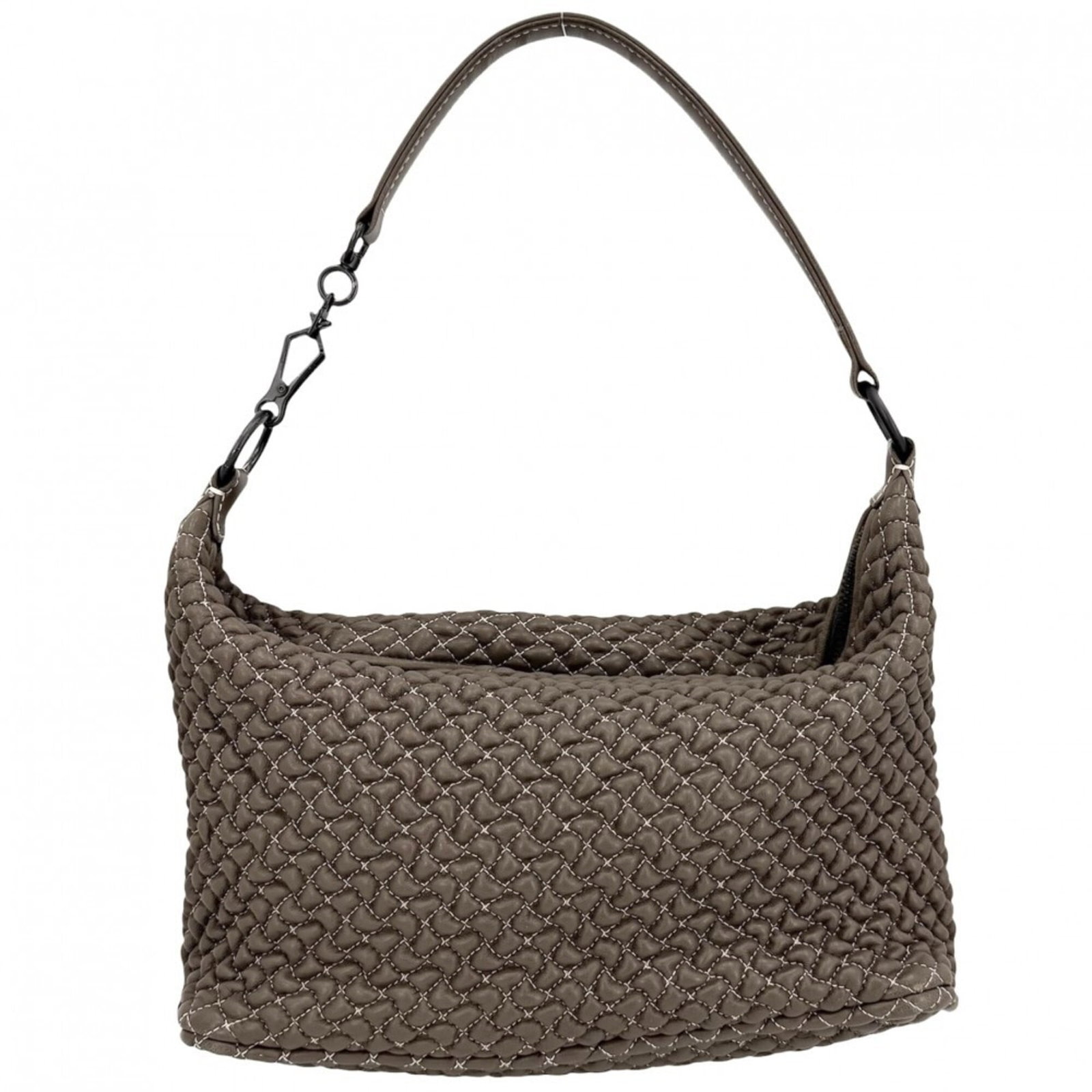 Handbag Leather Bottega Veneta Shoulder Bag: Handbag Leather Bottega Veneta Shoulder Bag Bottega Veneta's signature leather craftsmanship shines in this beautifully crafted shoulder bag, featuring rich brown tones and clean lines. With its