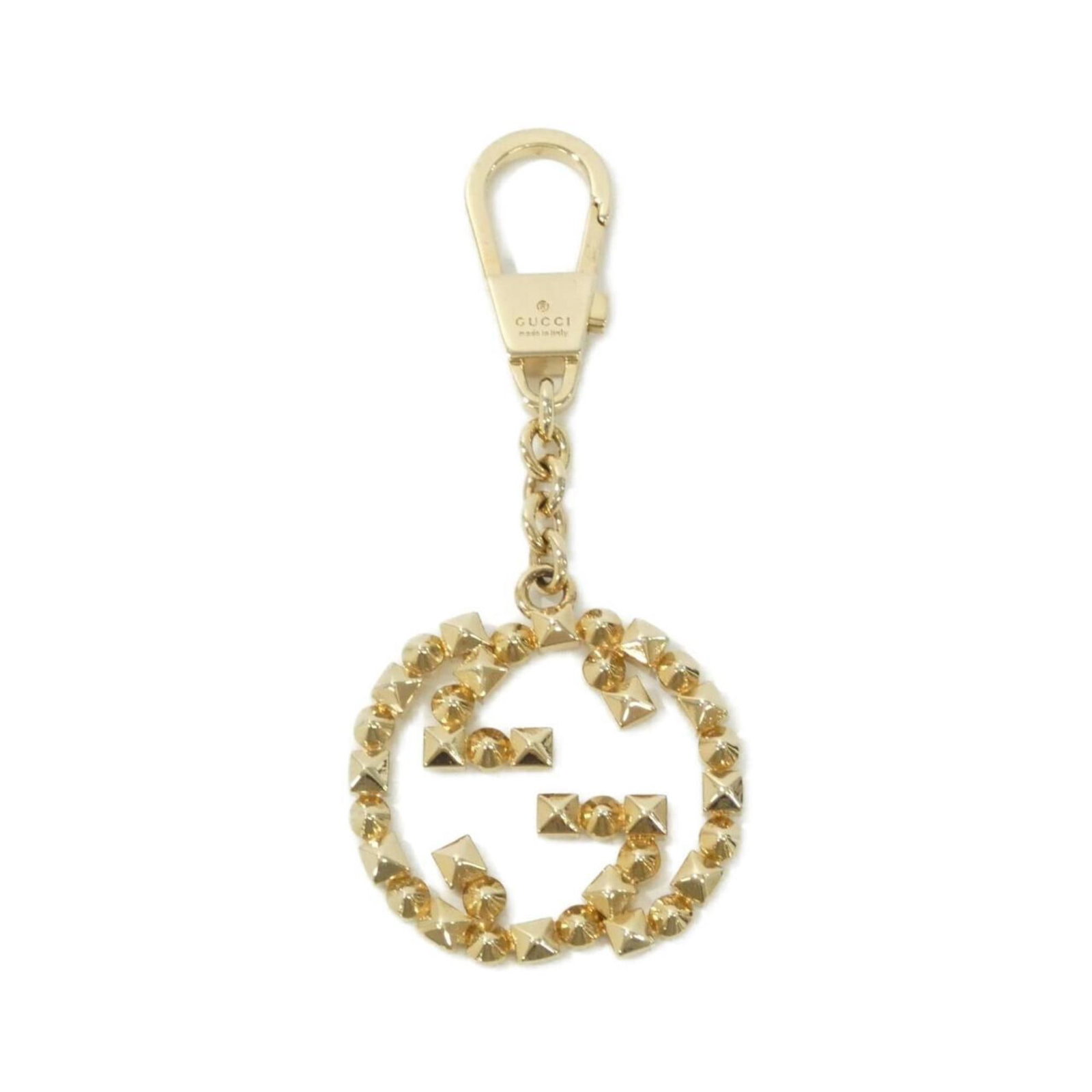 Keyring Gucci: Keyring Gucci Gold Gucci Keyring - A Luxurious Accessory. This gold keyring from the renowned brand Gucci adds a touch of sophistication to any outfit, its sleek design making it a stylish addition to