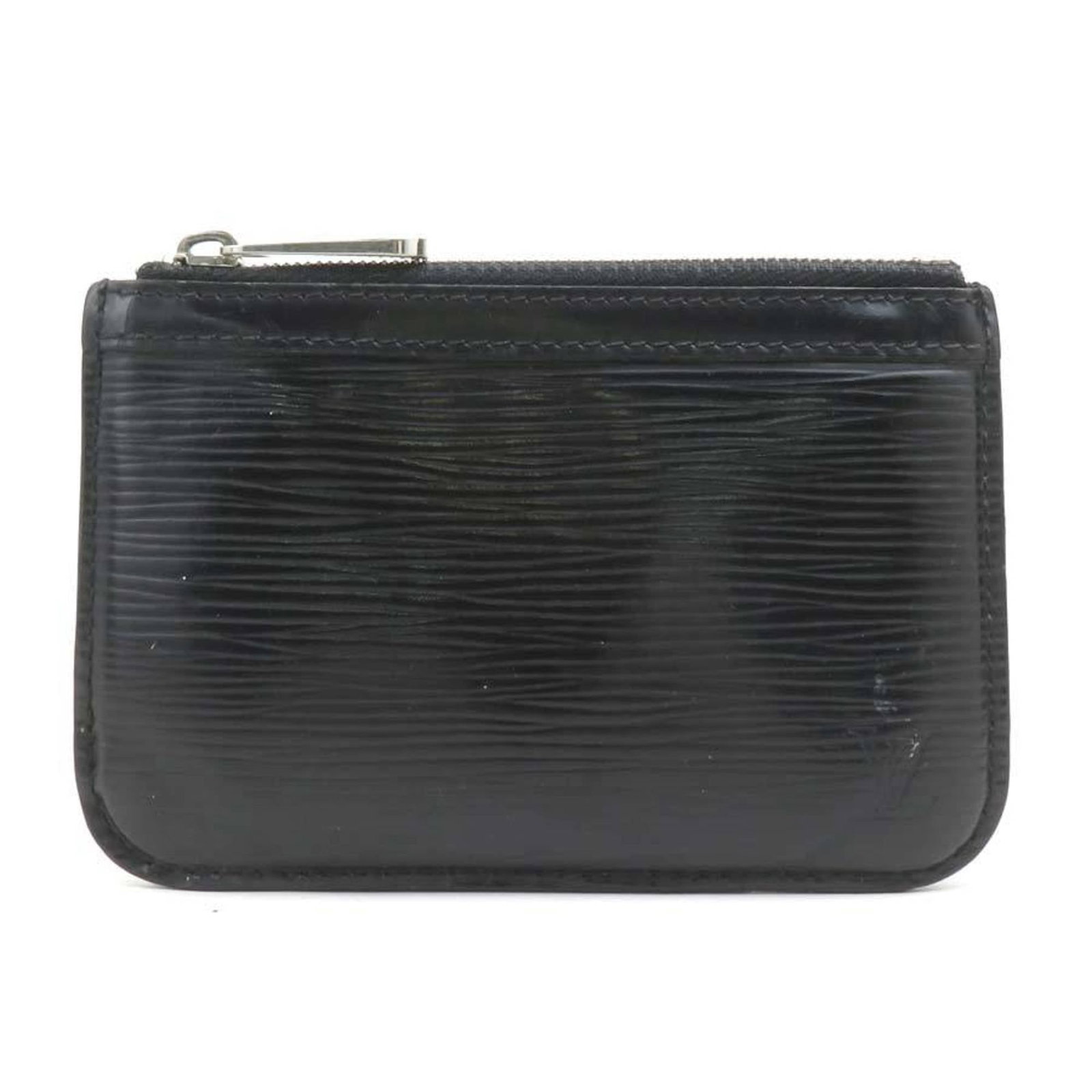 Louis Vuitton Epi Leather Coin Purse: Louis Vuitton Epi Leather Coin Purse The Louis Vuitton Epi Leather Coin Purse boasts sleek, sophisticated design in its signature black color. Made from high-quality Epi leather, it measures 8cm x