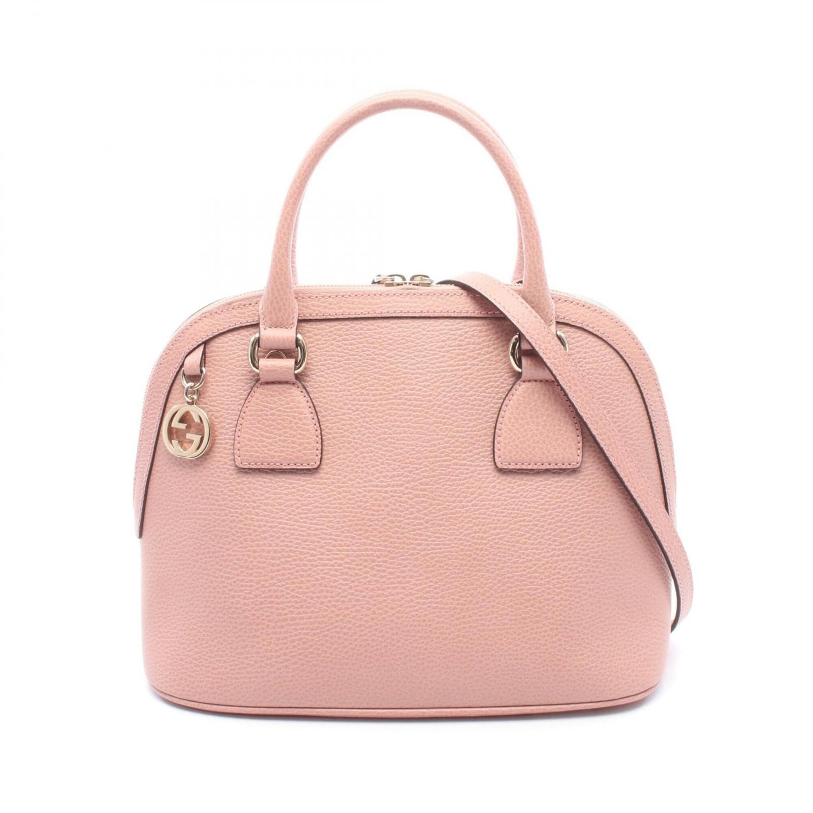 Gucci Handbag Leather: Gucci Handbag Leather Pink Gucci Handbag Leather, measuring 23cm x 31cm x 16cm, features a signature and comes with a handle length of 35cm and adjustable strap length from 99cm to 109cm. Made entirel