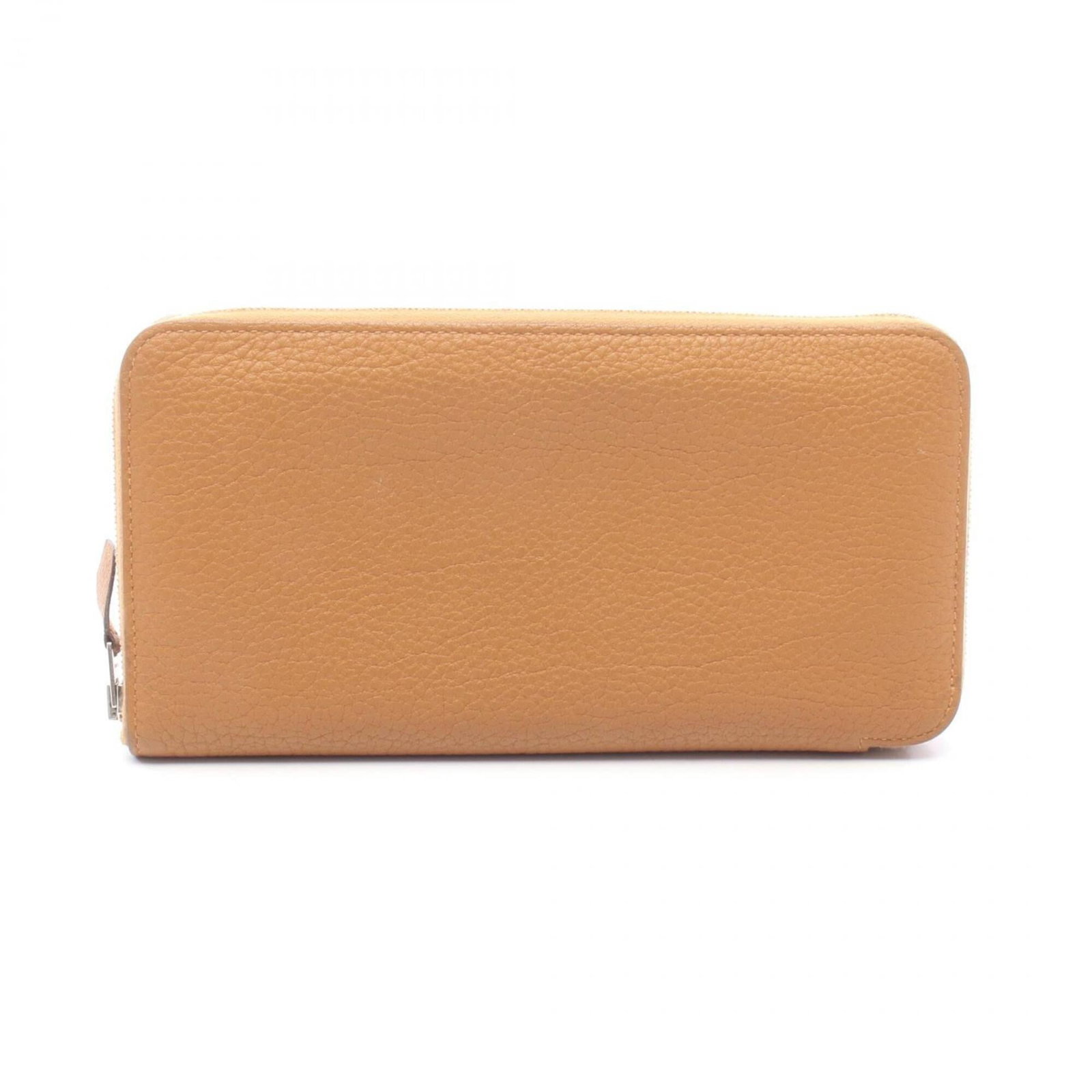 Hermes Togo Leather Bi Fold Wallet: Hermes Togo Leather Bi Fold Wallet Togo leather craftsmanship shines in this elegant bi-fold wallet from Hermes, boasting a rich brown and caramel color combination. Measuring 10.5cm x 20cm x 1.5cm, i