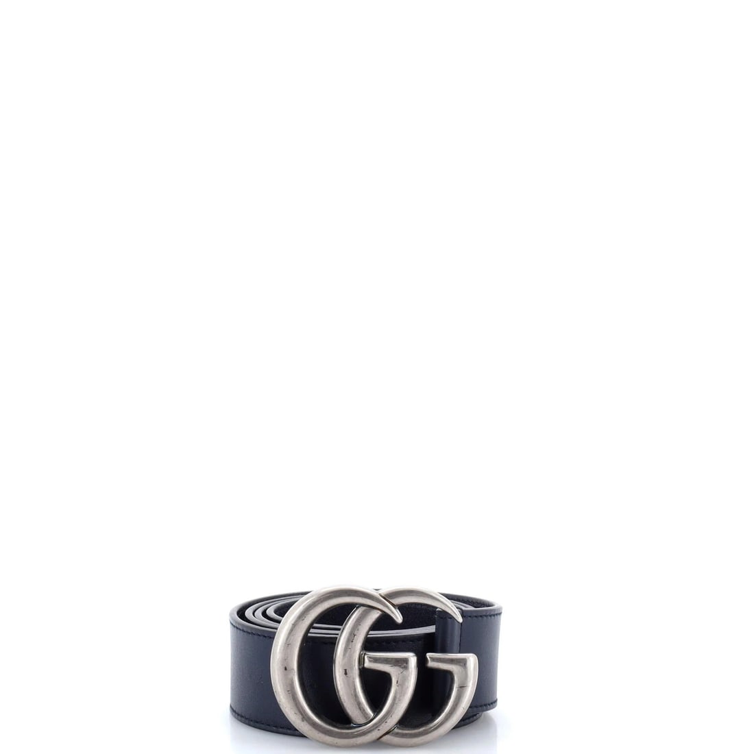Gucci GG Leather Belt Marmont Wide: Gucci GG Leather Belt Marmont Wide Blue Gucci GG Marmont Wide Leather Belt with Aged Silver Hardware, featuring a classic wide leather strap and minor imperfections that add to its unique character. T
