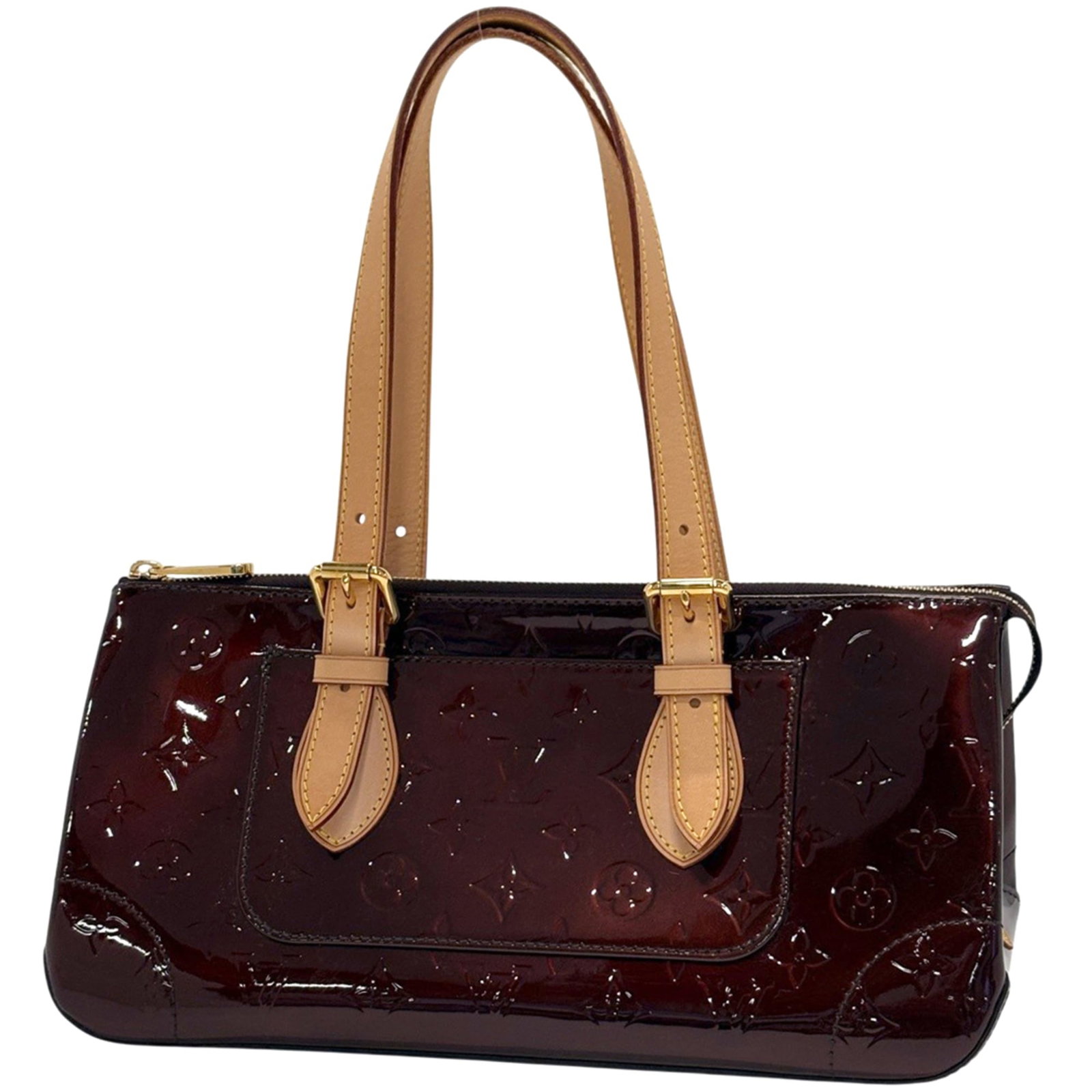 Louis Vuitton Handbag Monogram Vernis: Louis Vuitton Handbag Monogram Vernis The Louis Vuitton Handbag Monogram Vernis features the iconic monogram pattern in Amarante, adding a touch of elegance to its sleek design. Measuring 16.5cm x 32c