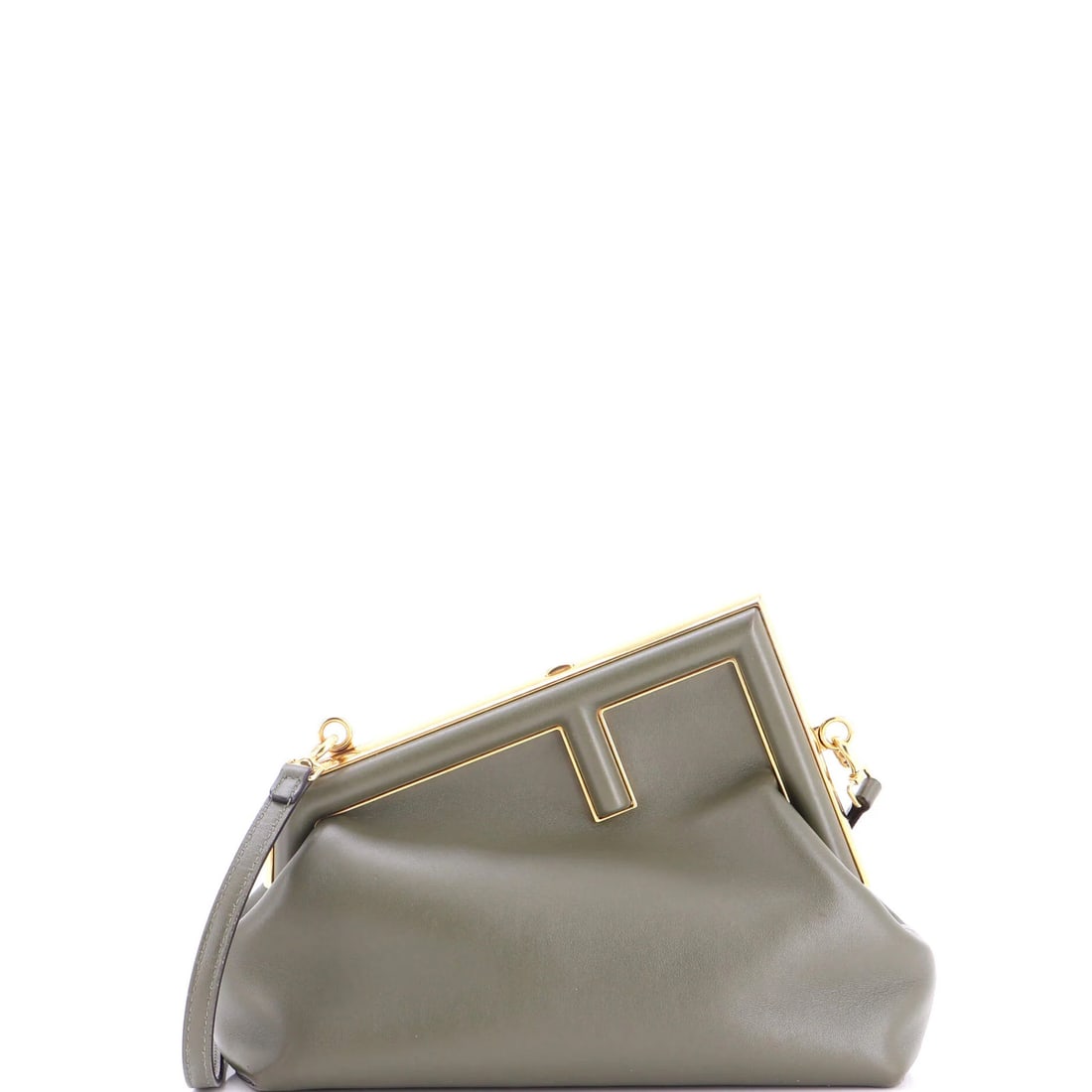 Bag Leather Small Fendi: Bag Leather Small Fendi Small Fendi Leather Clutch in Green Features a classic design with a small size and strap drop, making it easy to carry. The exterior is made from high-quality leather with min