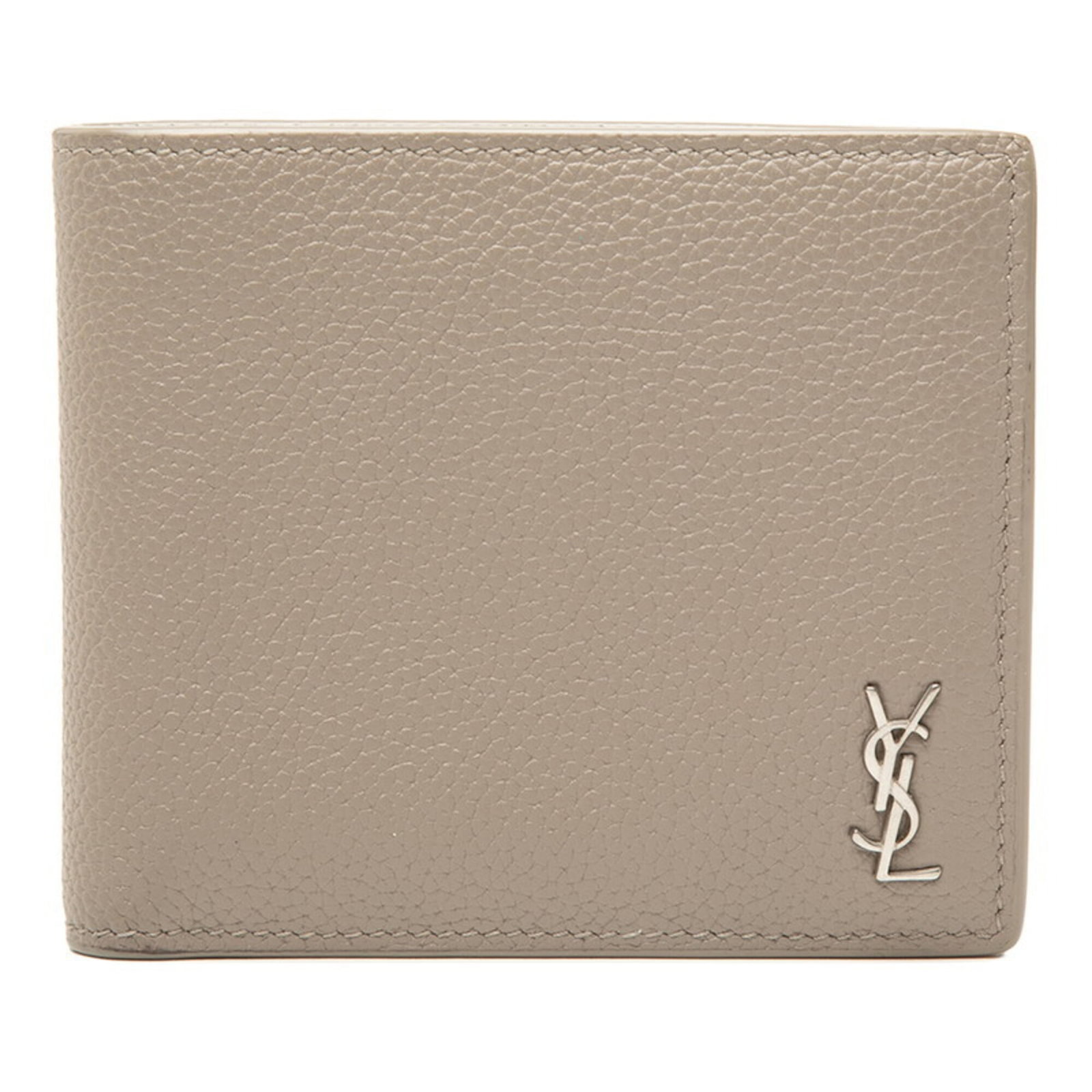 Saint Laurent Wallet (Bi-Fold) Leather: Saint Laurent Wallet (Bi-Fold) Leather Saint Laurent Wallet (Bi-Fold) Leather - A classic bi-fold leather wallet from the renowned French fashion house, featuring a timeless beige color and sleek