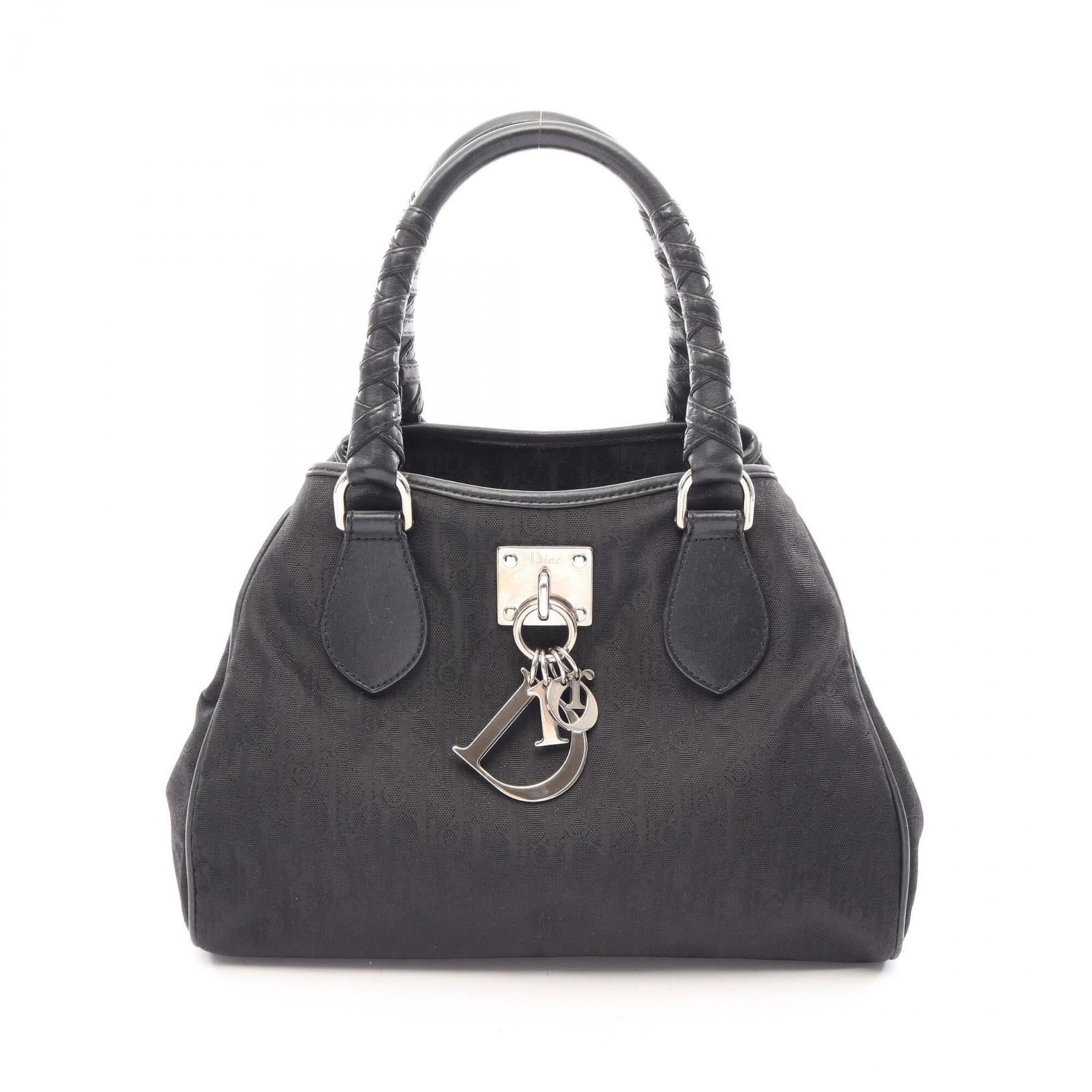 Christian Dior Handbag Tote Bag Nylon Leather: Christian Dior Handbag Tote Bag Nylon Leather Black Christian Dior Handbag Tote Bag with Nylon and Leather Details. Made from high-quality nylon and leather, this classic tote bag features a timeless