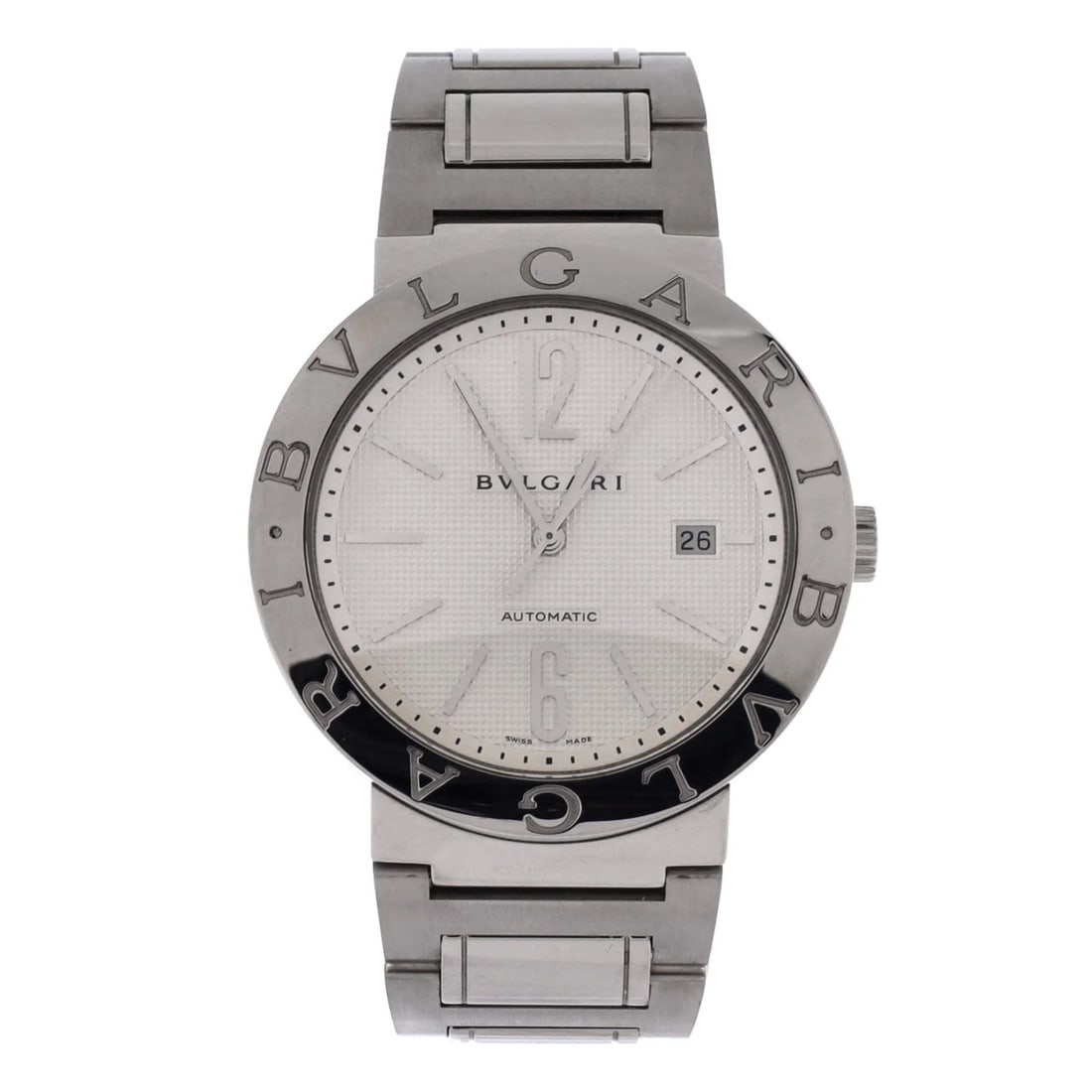 Automatic Bvlgari Watch Stainless Steel: Automatic Bvlgari Watch Stainless Steel Automatic Bvlgari Watch Stainless Steel - A Timeless Classic. This stainless steel automatic watch features a sleek 42mm case and silver band, making it a