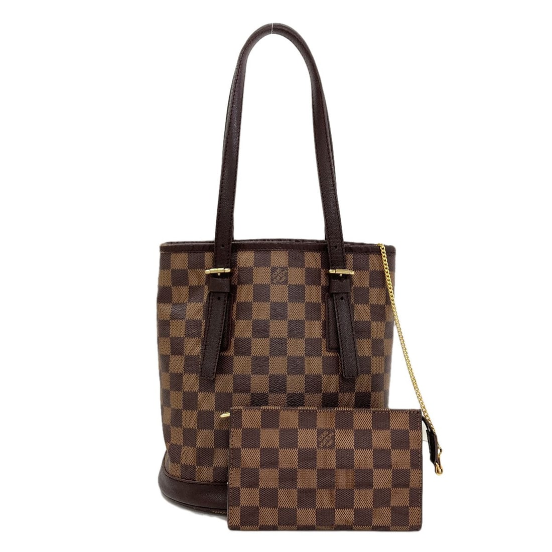Damier Canvas Male Louis Vuitton Tote Bag N42240: Damier Canvas Male Louis Vuitton Tote Bag N42240 Brown Damier canvas tote bag from LOUIS VUITTON, featuring the iconic pattern and classic style. Made with high-quality exterior material, this