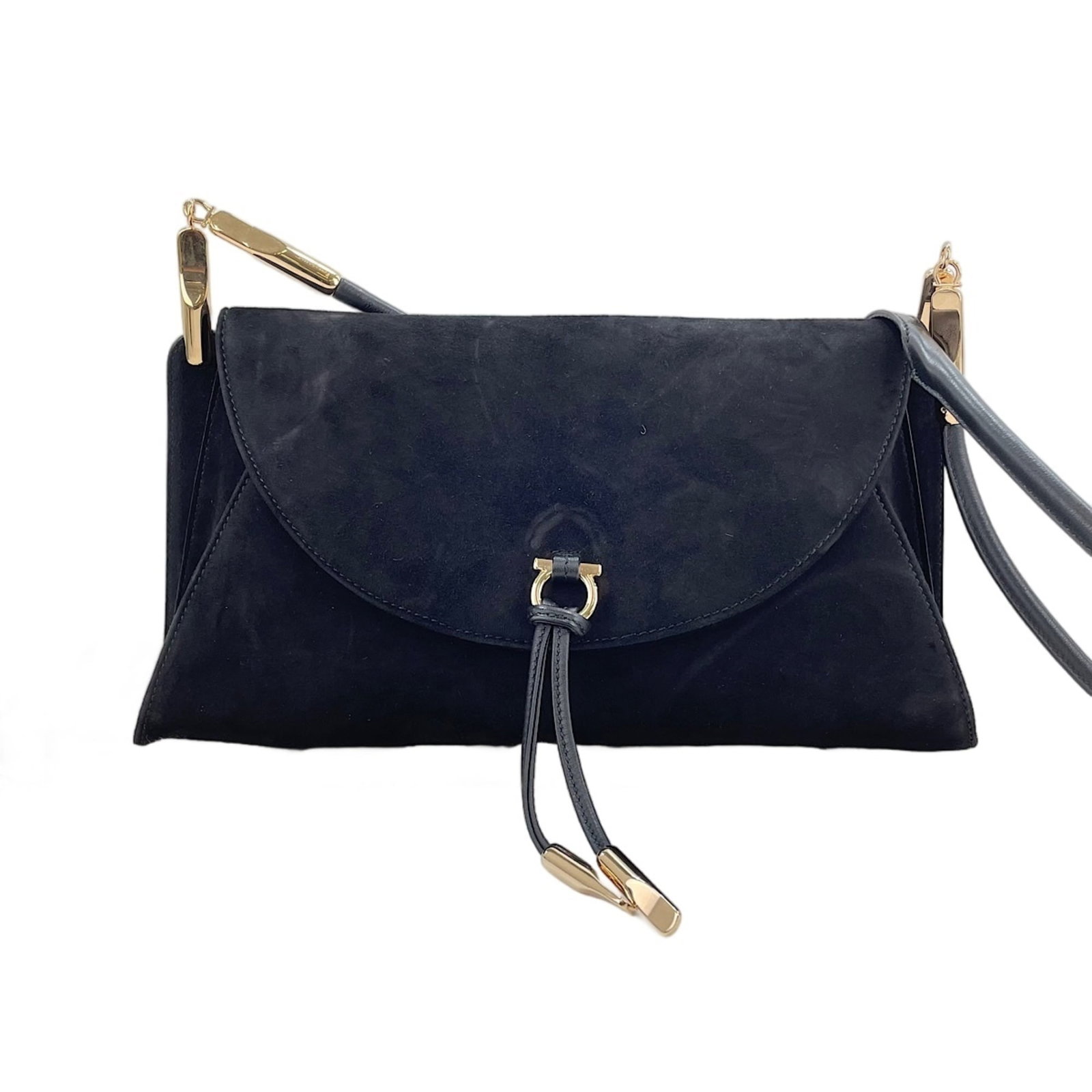 Ferragamo Salvatore Shoulder Bag: Ferragamo Salvatore Shoulder Bag The Salvatore Ferragamo Gancini Shoulder Bag is a sleek and sophisticated accessory. Measuring 19cm x 35cm x 4cm, it features a black color and adjustable strap
