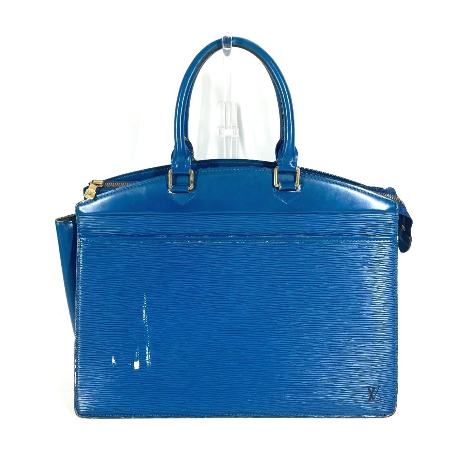 Epi Leather Louis Vuitton Tote Bag Shoulder Bag: Epi Leather Louis Vuitton Tote Bag Shoulder Bag Blue Epi leather Louis Vuitton tote bag with a classic design, measuring 27.5cm x 35cm x 16.5cm. This stylish shoulder bag features the iconic Epi