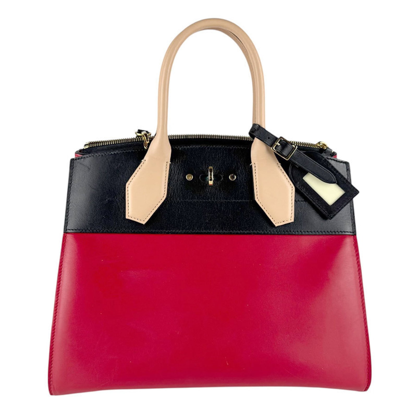 Louis Vuitton Handbag Shoulder Bag Leather: Louis Vuitton Handbag Shoulder Bag Leather The Louis Vuitton Handbag Shoulder Bag Leather boasts sleek, timeless design with classic colors such as Beige, Black, and Red. Made from high-quality