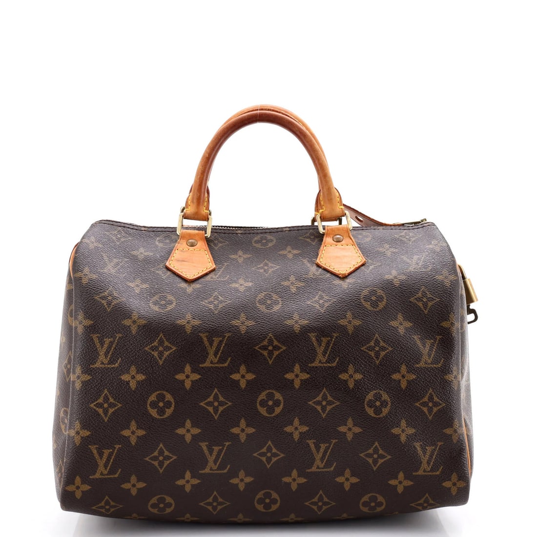 Louis Vuitton Speedy Handbag Monogram Canvas 30: Louis Vuitton Speedy Handbag Monogram Canvas 30 The Louis Vuitton Speedy Handbag Monogram Canvas 30 boasts classic style with its iconic monogram canvas exterior and top handle design. With a rich