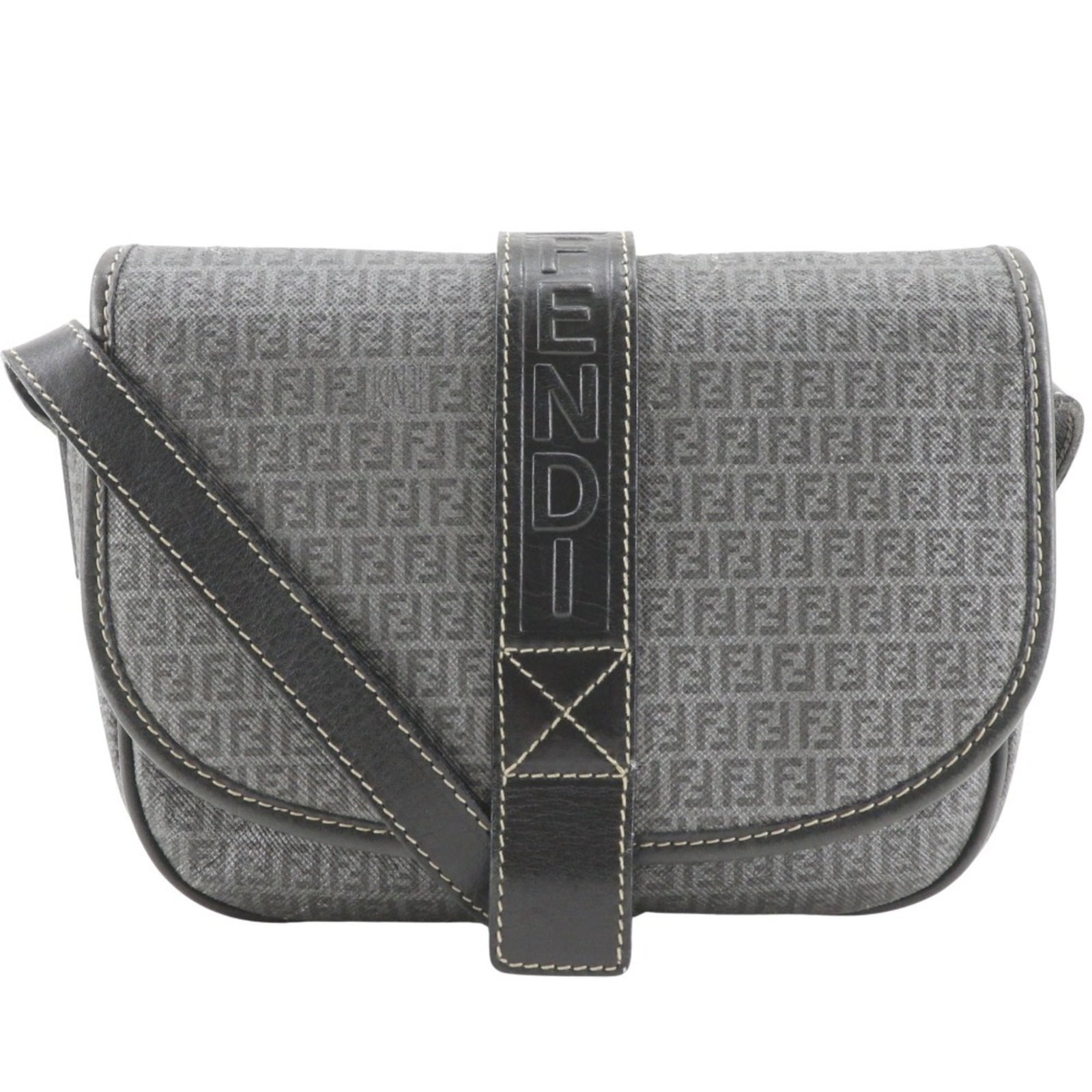 Shoulder bag zucchino fendi pochette: Shoulder bag zucchino fendi pochette Zucchino Fendi pochette shoulder bag features a sleek gray design with an open pocket and magnet closure. Measuring 15cm x 19cm x 5cm, it has a comfortable strap