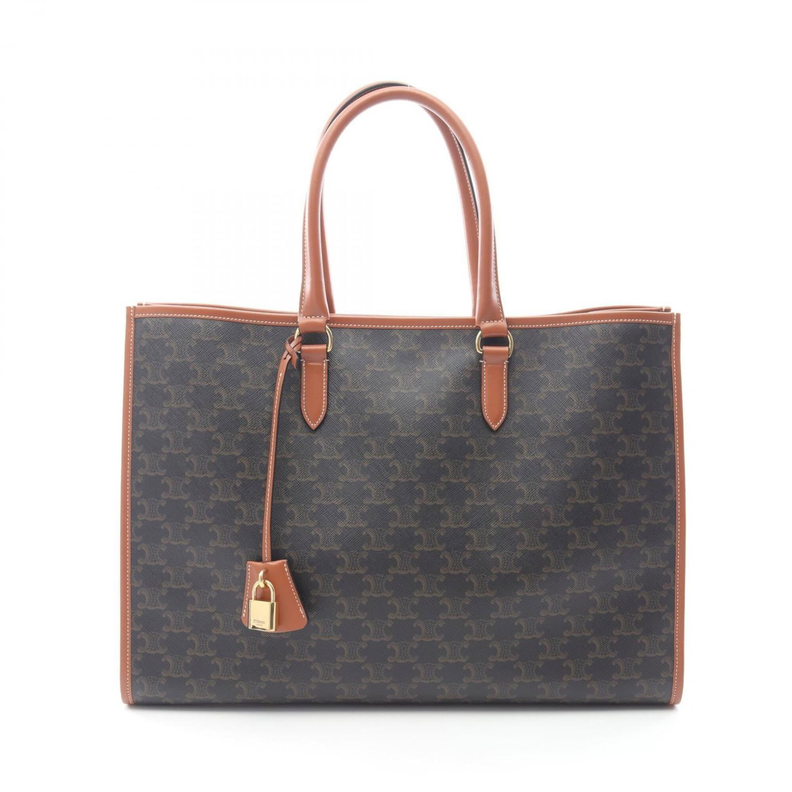 Canvas Leather Handbag Tote Coated Celine: Canvas Leather Handbag Tote Coated Celine Canvas Leather Handbag Tote Coated Celine - A stylish and practical tote bag made from coated canvas and leather, with a classic black and brown color