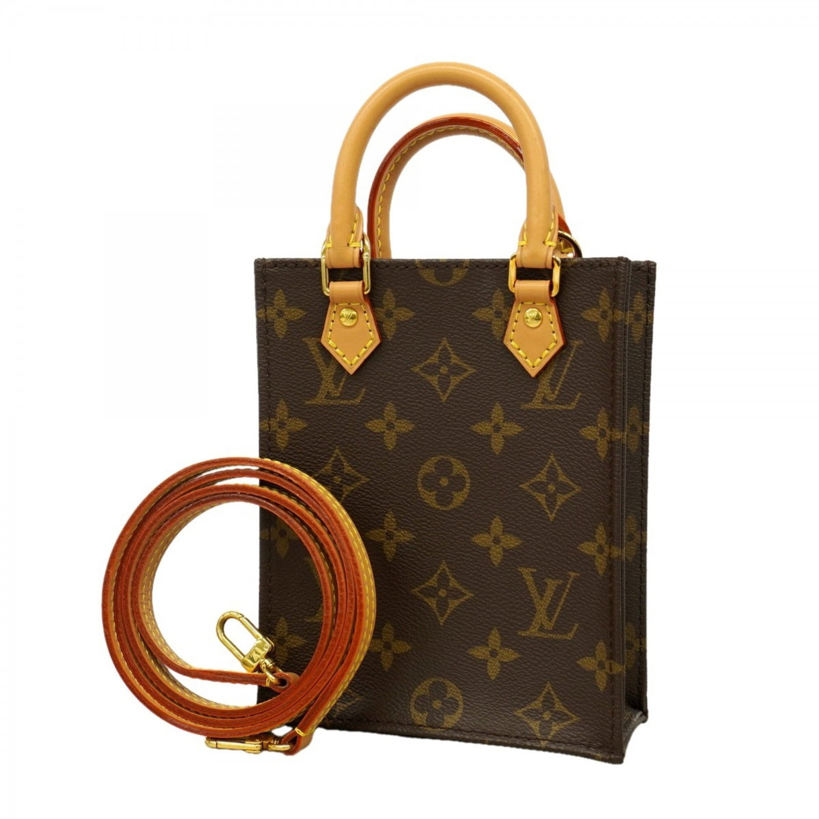Louis Vuitton Handbag: Louis Vuitton Handbag Brown Louis Vuitton handbag with dimensions 17cm x 13.5cm x 5cm, featuring the iconic M69442 monogram pattern. This stylish accessory boasts a classic design and compact size, ma