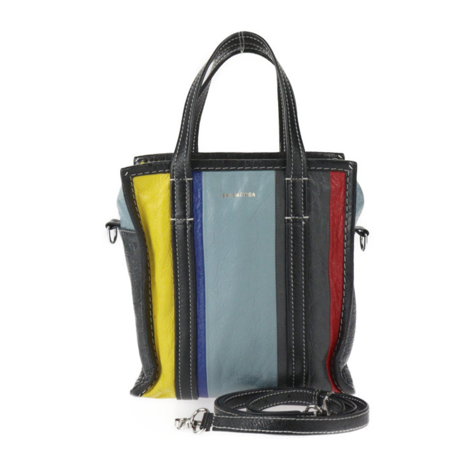 Balenciaga Handbag Shoulder Bag Tote Bag Leather: Balenciaga Handbag Shoulder Bag Tote Bag Leather Balenciaga's Bazaar Shopper XS shoulder bag tote features a striking multi-color design made from high-quality lamb leather. The bag boasts a sleek and