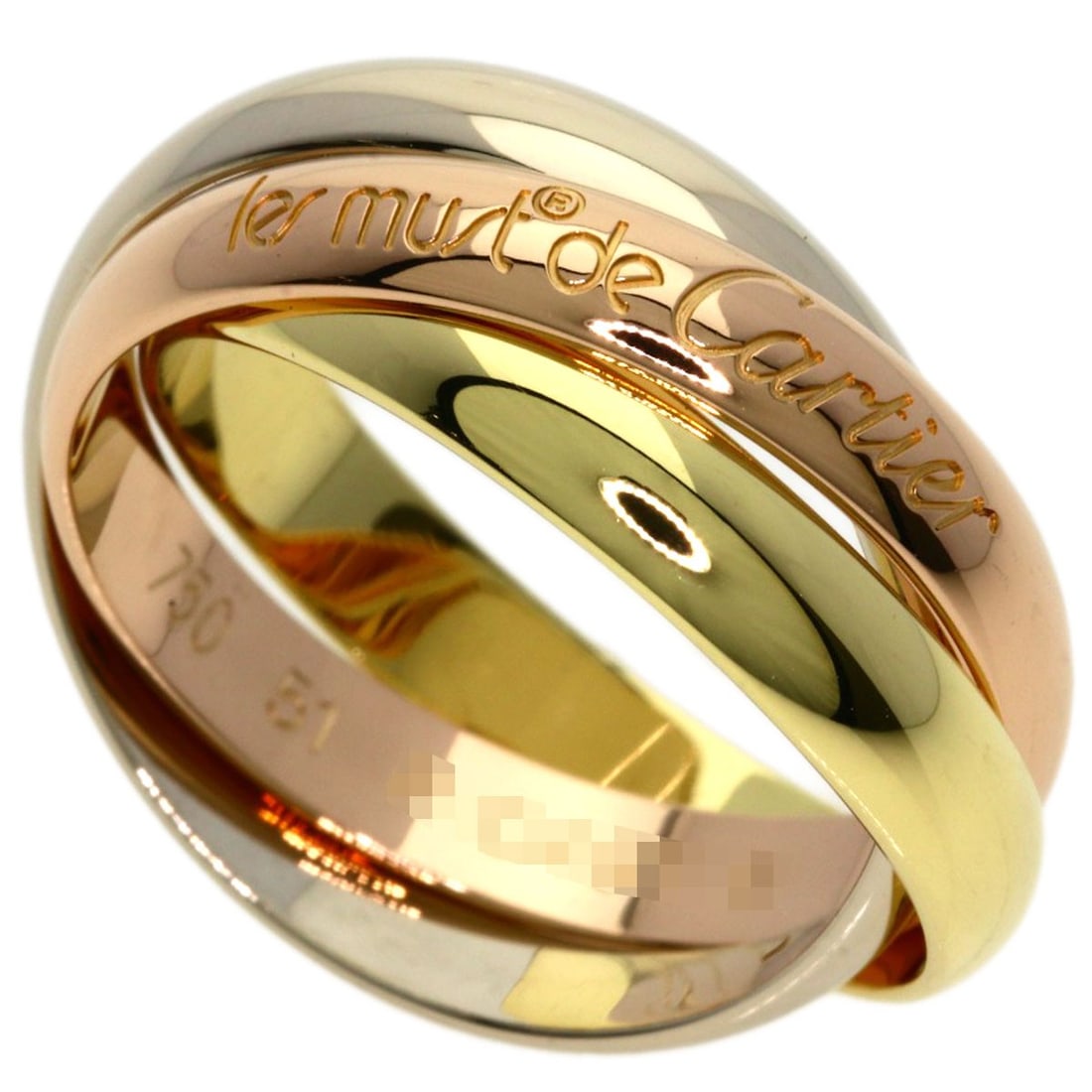 Cartier Trinity K18 Yellow Gold K18 White Gold #51 (1 of 4)