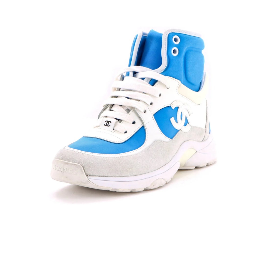 CC High Top Lace Leather Neoprene Sneakers for Women (1 of 5)