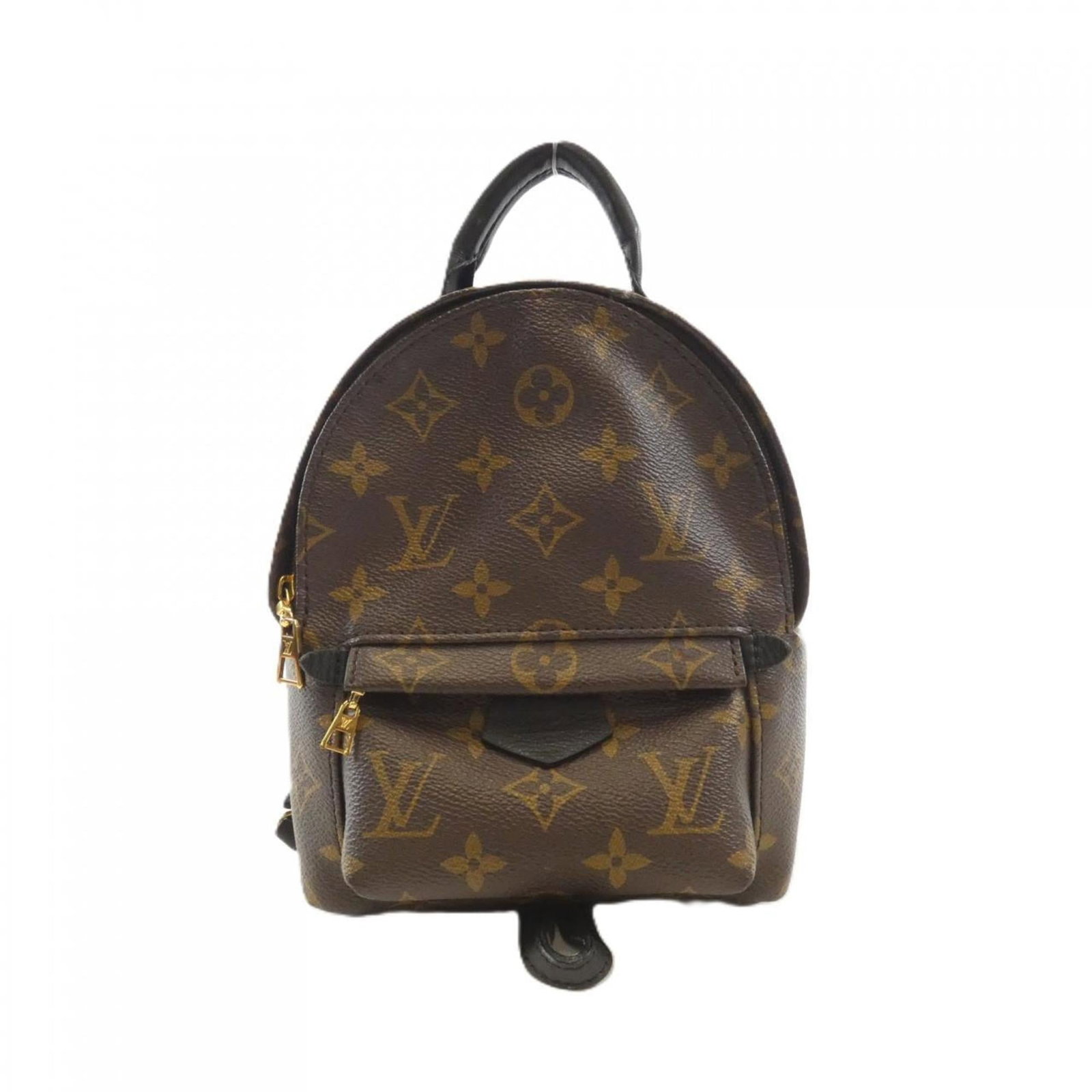 Canvas coated backpack by Louis Vuitton: Canvas coated backpack by Louis Vuitton Coated canvas backpack by Louis Vuitton, featuring a classic design with a brown finish. This stylish bag measures 22cm x 15cm x 9cm and has no additional
