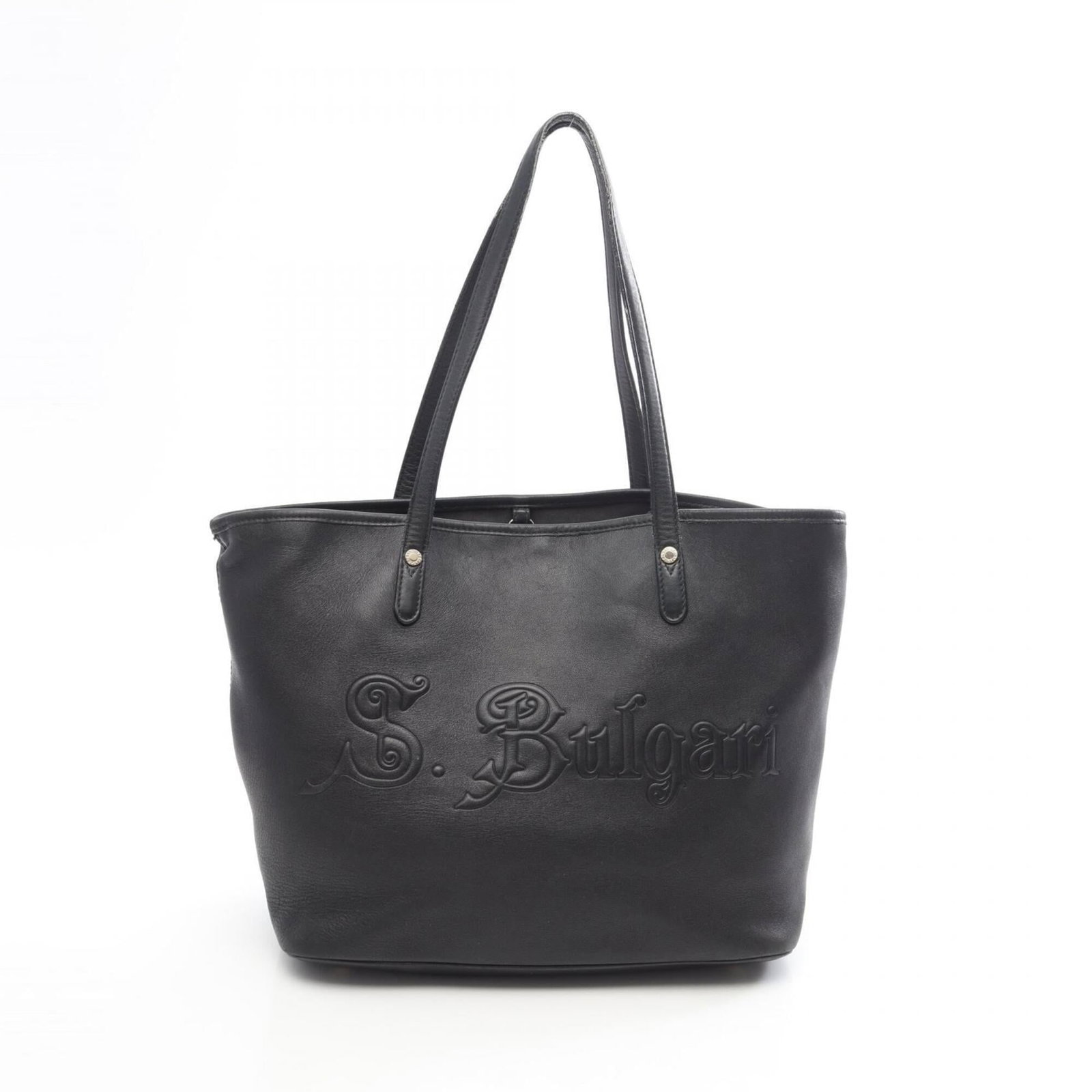 Bvlgari Handbag Tote Bag Leather: Bvlgari Handbag Tote Bag Leather Bvlgari Handbag Tote Bag Leather. This black leather tote bag from Bvlgari measures 28cm x 32cm x 16cm, offering a stylish and spacious design. Made from high-quality 