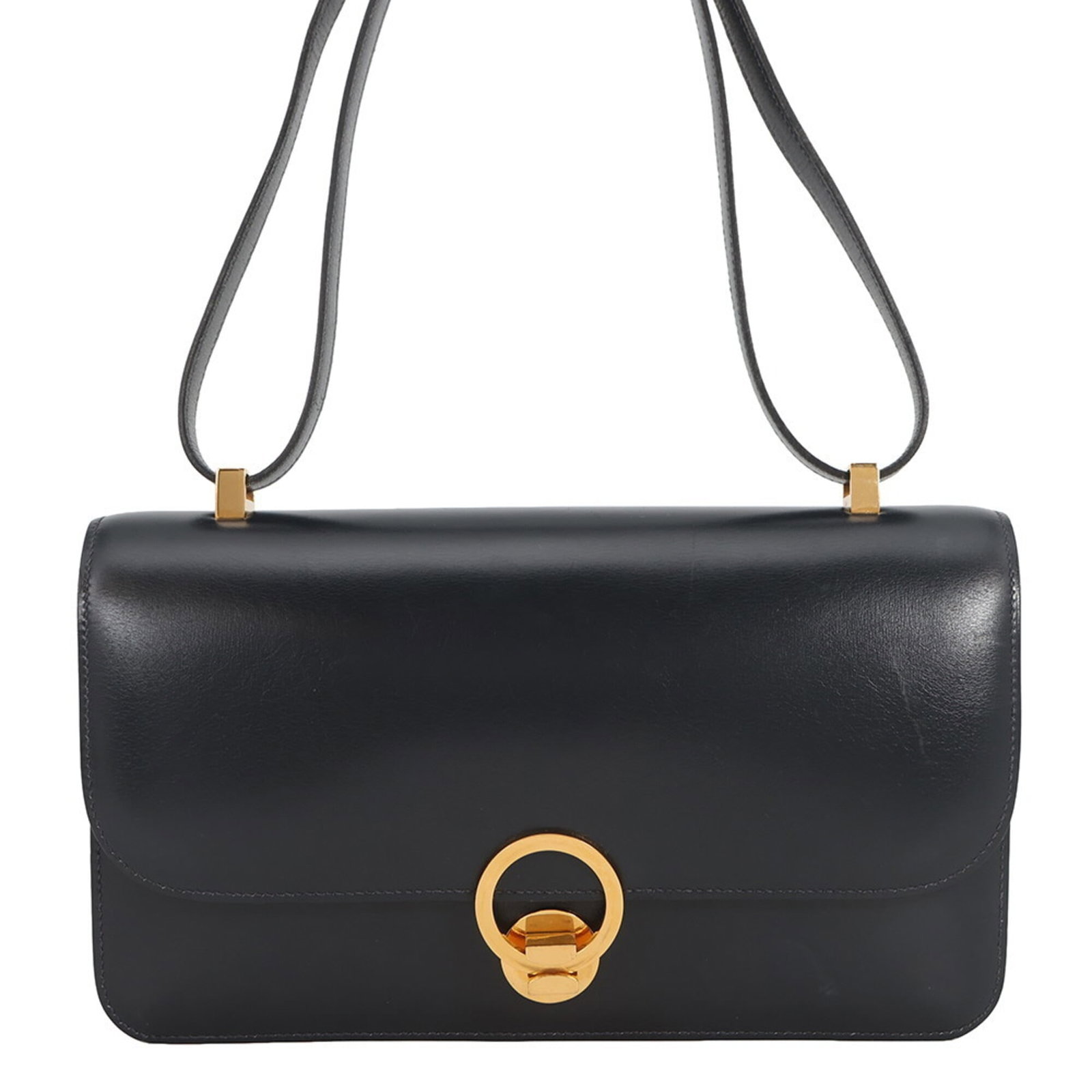 Calf leather handbag box shoulder bag (1 of 19)
