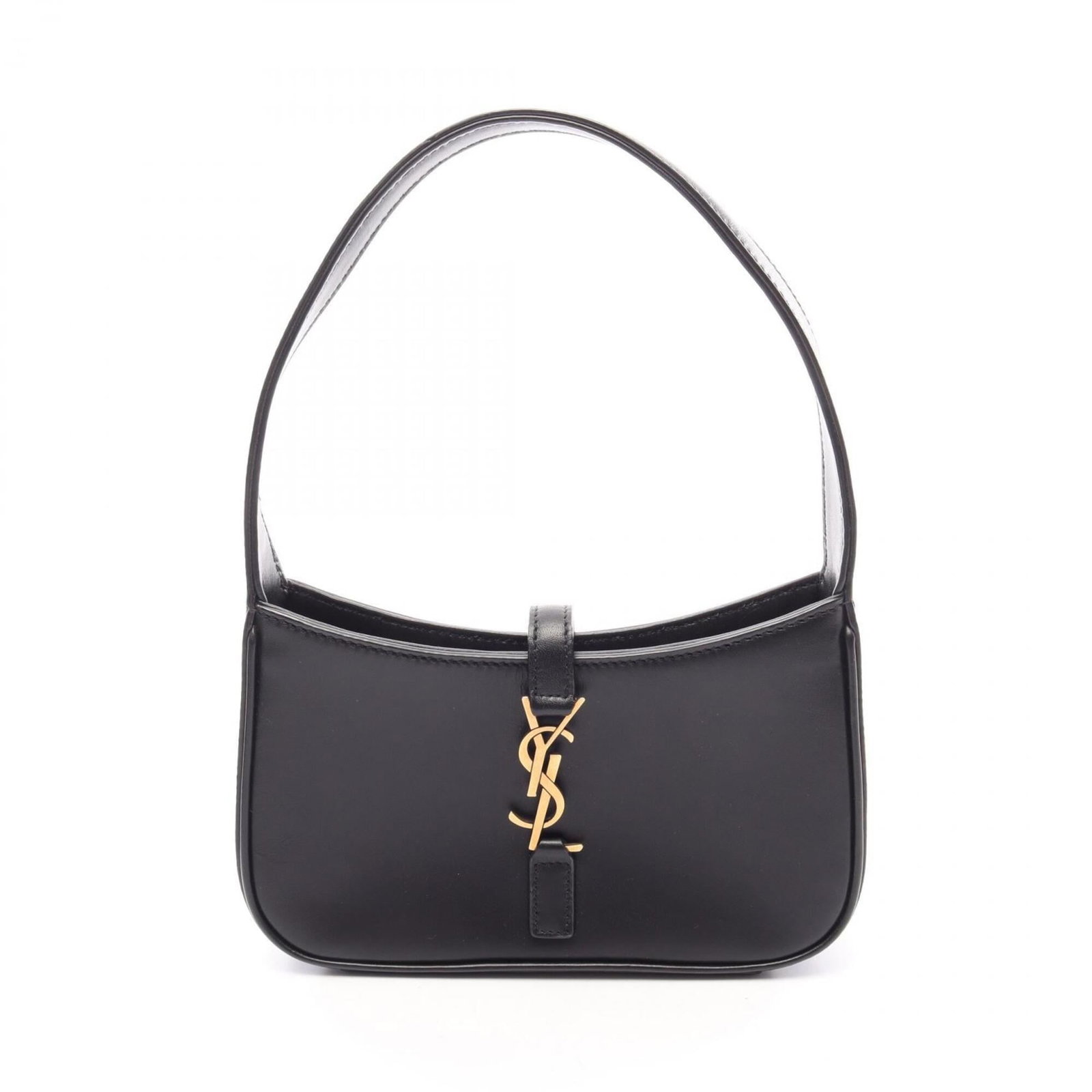Yves Saint Laurent Handbag Leather: Yves Saint Laurent Handbag Leather Black leather Yves Saint Laurent handbag with dimensions 9.5cm x 18cm x 3.5cm, featuring a classic design and premium material construction. This stylish bag bears a