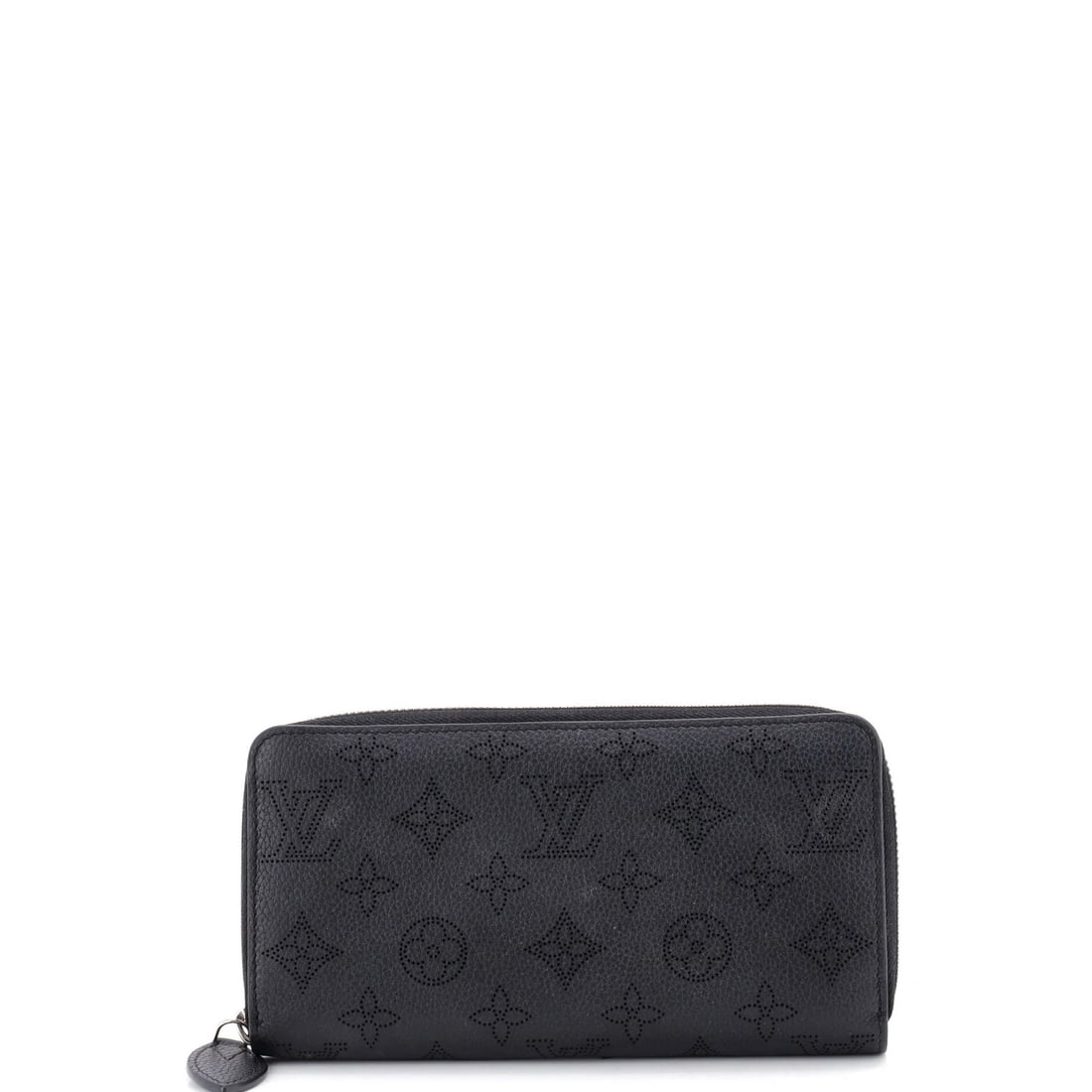 Vuitton Wallet Zippy Louis Mahina Leather: Vuitton Wallet Zippy Louis Mahina Leather The Louis Vuitton Zippy Wallet Mahina Leather features black leather exterior and interior, with silver hardware accents. Measuring approximately 4" in