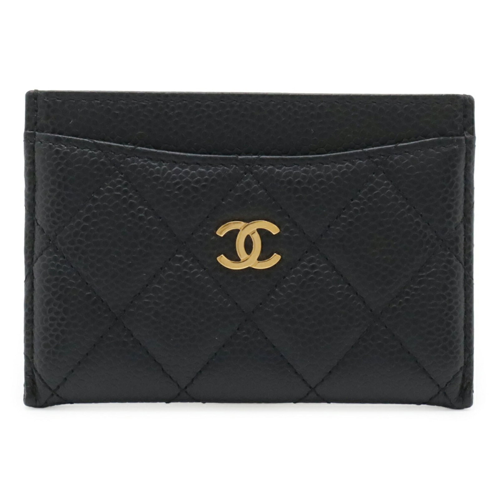Case leather business card Chanel: Case leather business card Chanel This black leather business card case from Chanel features a sleek design with precise dimensions, measuring 7.5cm x 11cm. Made from high-quality Italian leather, it 