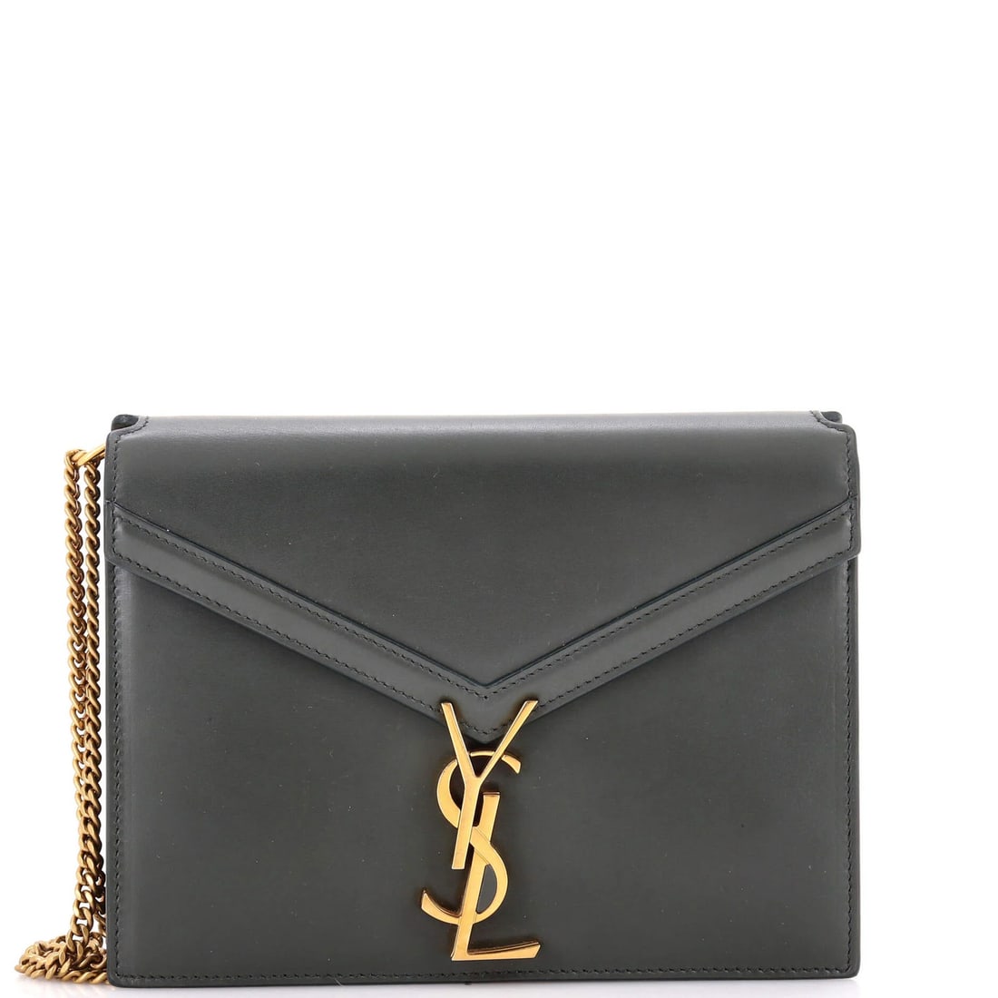 Cassandra Small Leather Shoulder Bag Saint Laurent: Cassandra Small Leather Shoulder Bag Saint Laurent Small, stylish, and made from rich green leather, the Cassandra Small Leather Shoulder Bag by Saint Laurent features a classic cross body design