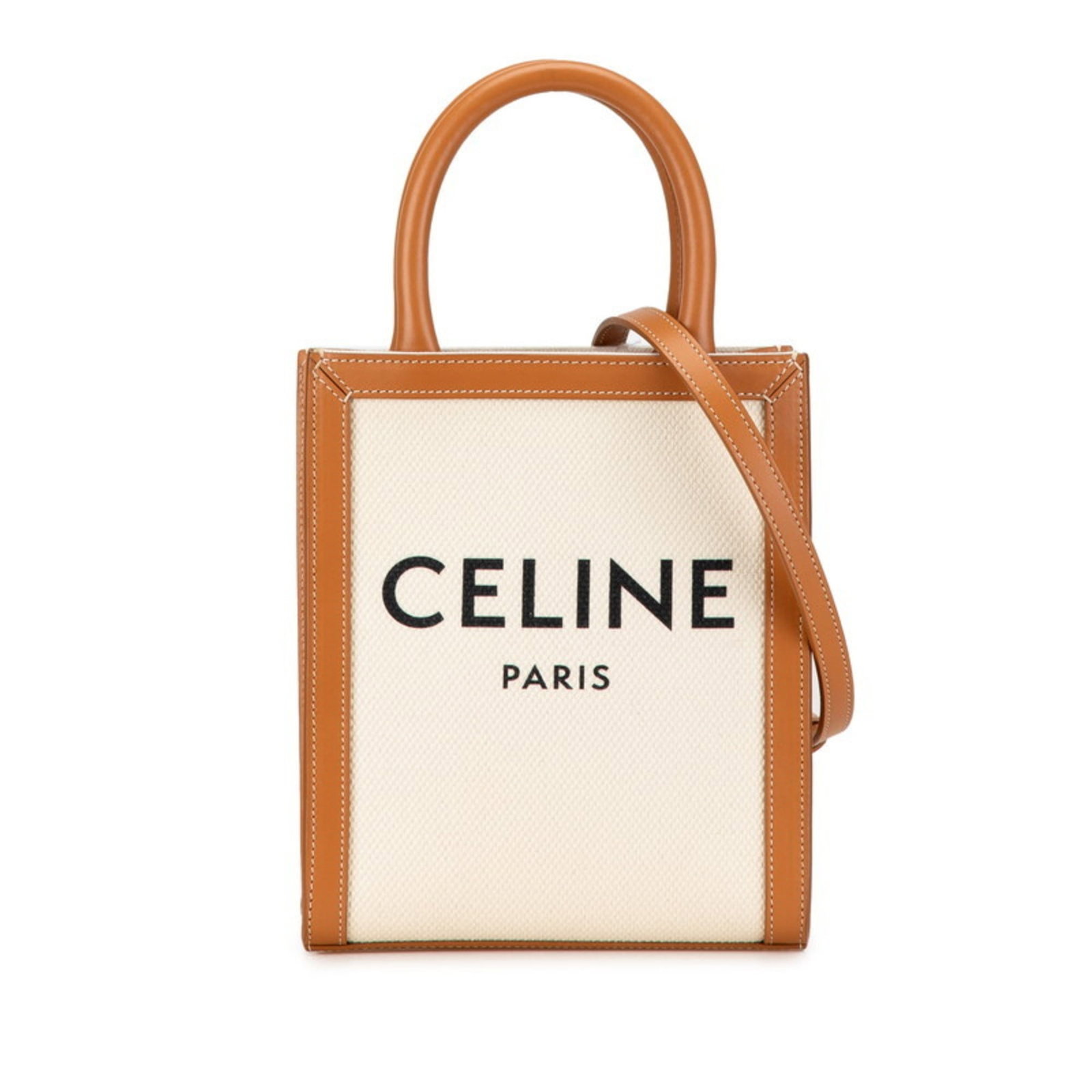 Canvas Leather Handbag Celine Shoulder Bag: Canvas Leather Handbag Celine Shoulder Bag Canvas Leather Celine Shoulder Bag. Made from canvas and calfskin leather, this shoulder bag features a classic design with clean lines and a timeless look. 