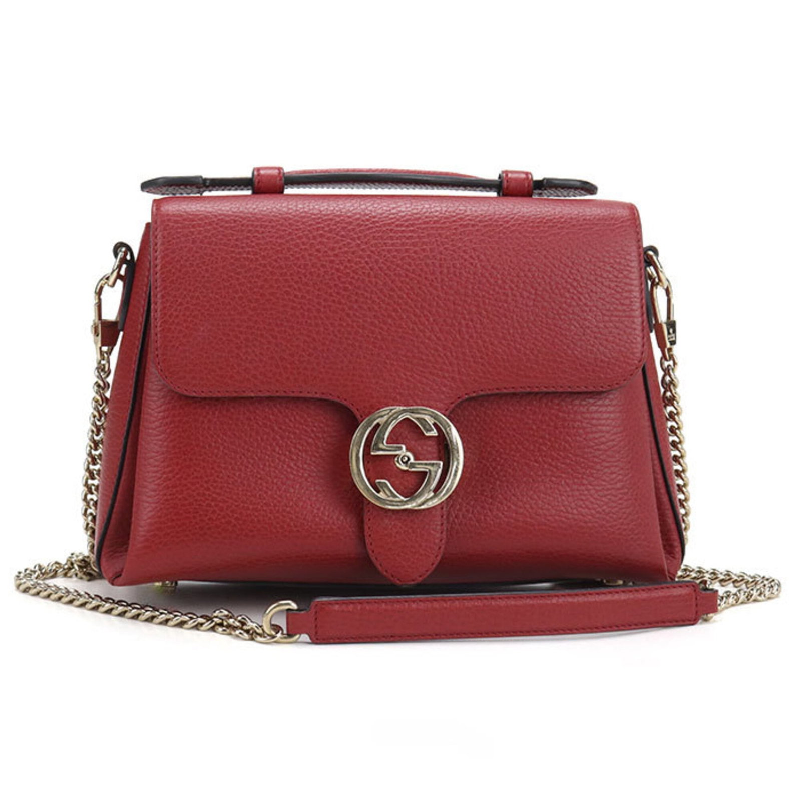 Gucci Shoulder Bag Leather: Gucci Shoulder Bag Leather Item Specifics: Brand: Gucci Country of Origin: Italy MPN: 510302 Type: Shoulder bag Material: Leather Color: Red color Hardware Color: Gold Gender: Women Size (HxWxD):