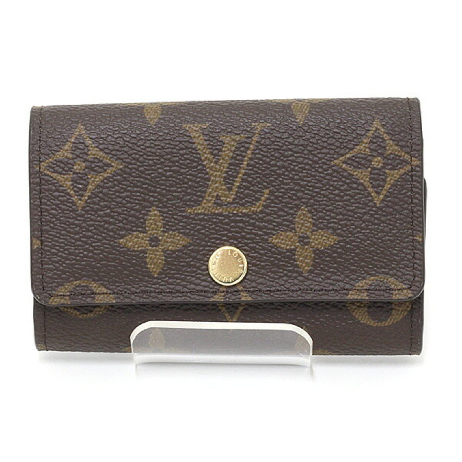 Vuitton Louis Keycase Monogram: Vuitton Louis Keycase Monogram Brown Monogram Louis Vuitton Keycase. Made from high-quality monogram material, this keycase measures 6.8cm x 10.6cm x 1.6cm and features the iconic Louis Vuitton design