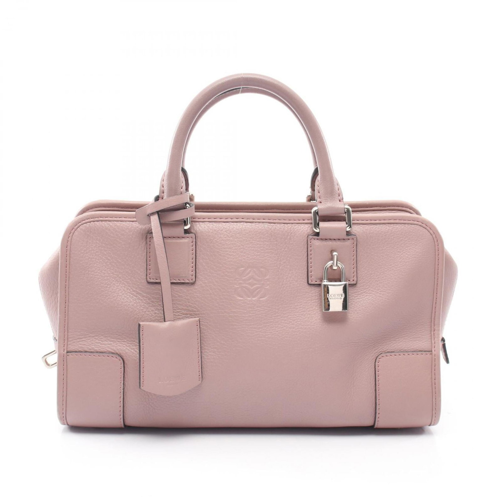 Loewe Handbag Leather: Loewe Handbag Leather Pink Loewe Handbag Leather. Made from high-quality leather, this handbag measures 16.5cm x 29cm x 13.5cm and features a distinctive pink color. With its classic design and
