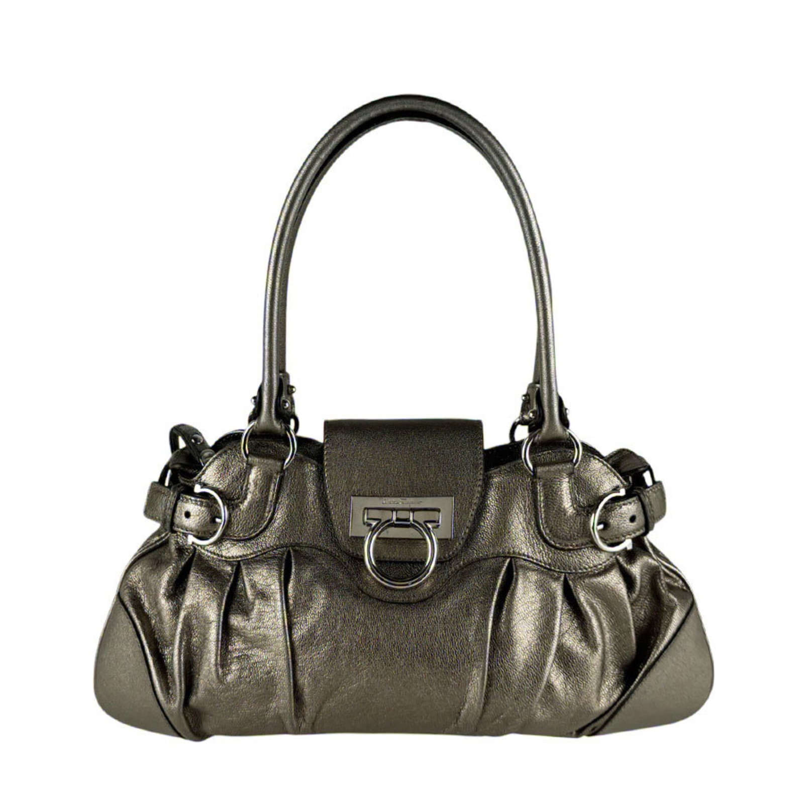 Salvatore Ferragamo Handbag Leather: Salvatore Ferragamo Handbag Leather Salvatore Ferragamo handbag leather is made from high-quality Italian leather, available in khaki color. The bag measures 20cm x 35cm x 2cm and features a classic