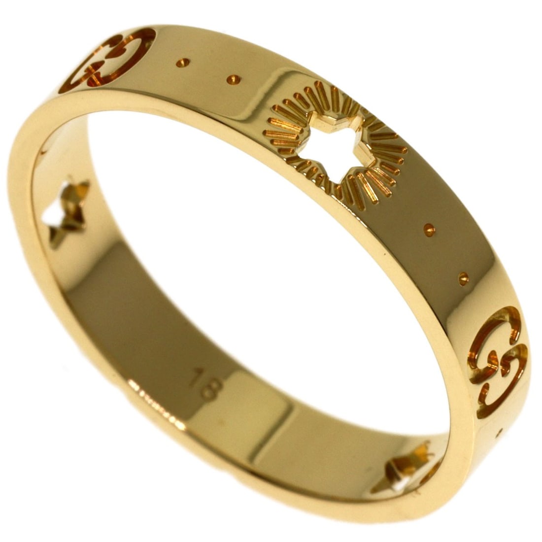 Gucci Icon Star #18 Ring K18 Yellow Gold (1 of 8)