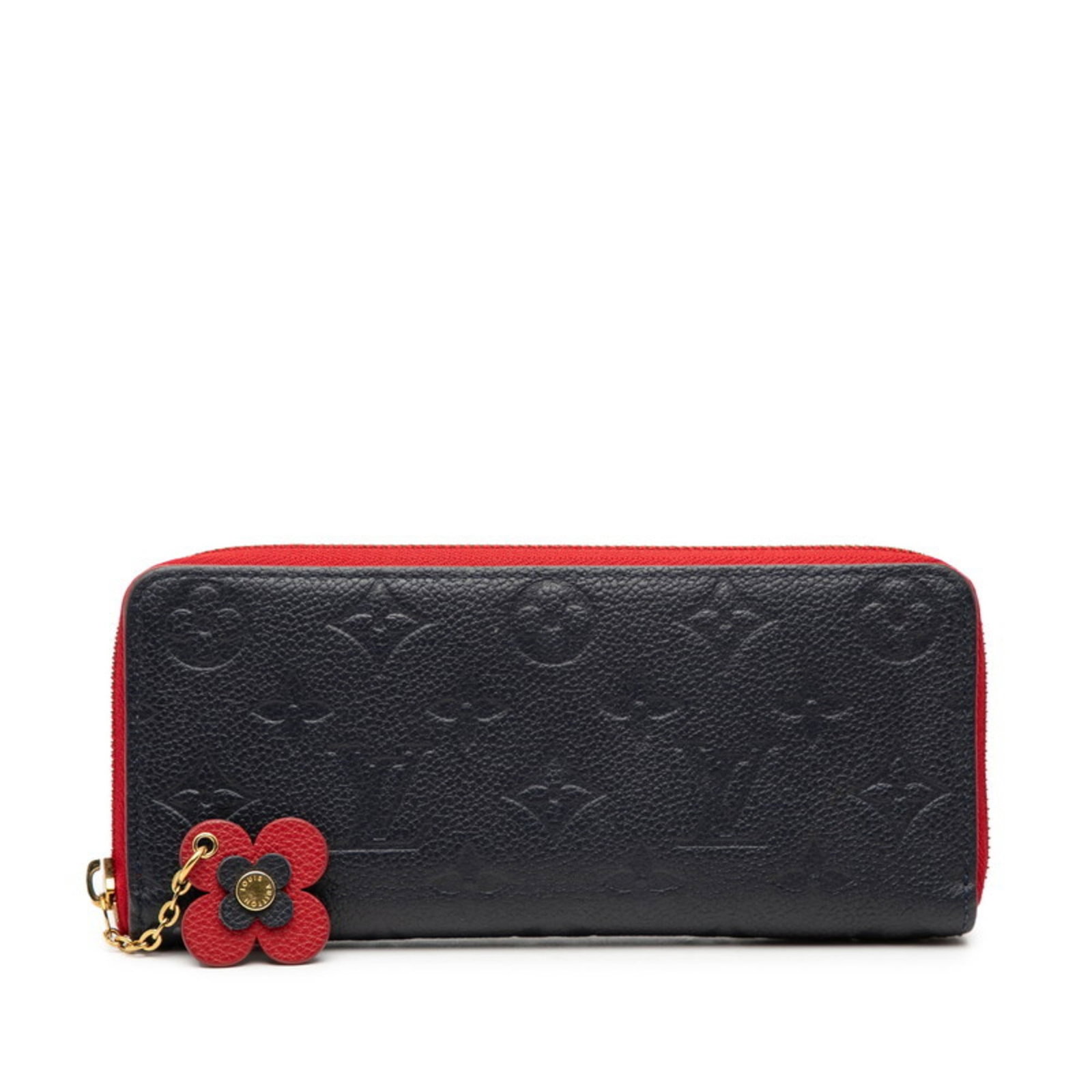 Long Wallet Bi Fold Leather Louis Vuitton: Long Wallet Bi Fold Leather Louis Vuitton Marine rouge and navy colors add a touch of sophistication to this long, bi-fold leather wallet from Louis Vuitton. With its classic design and durable