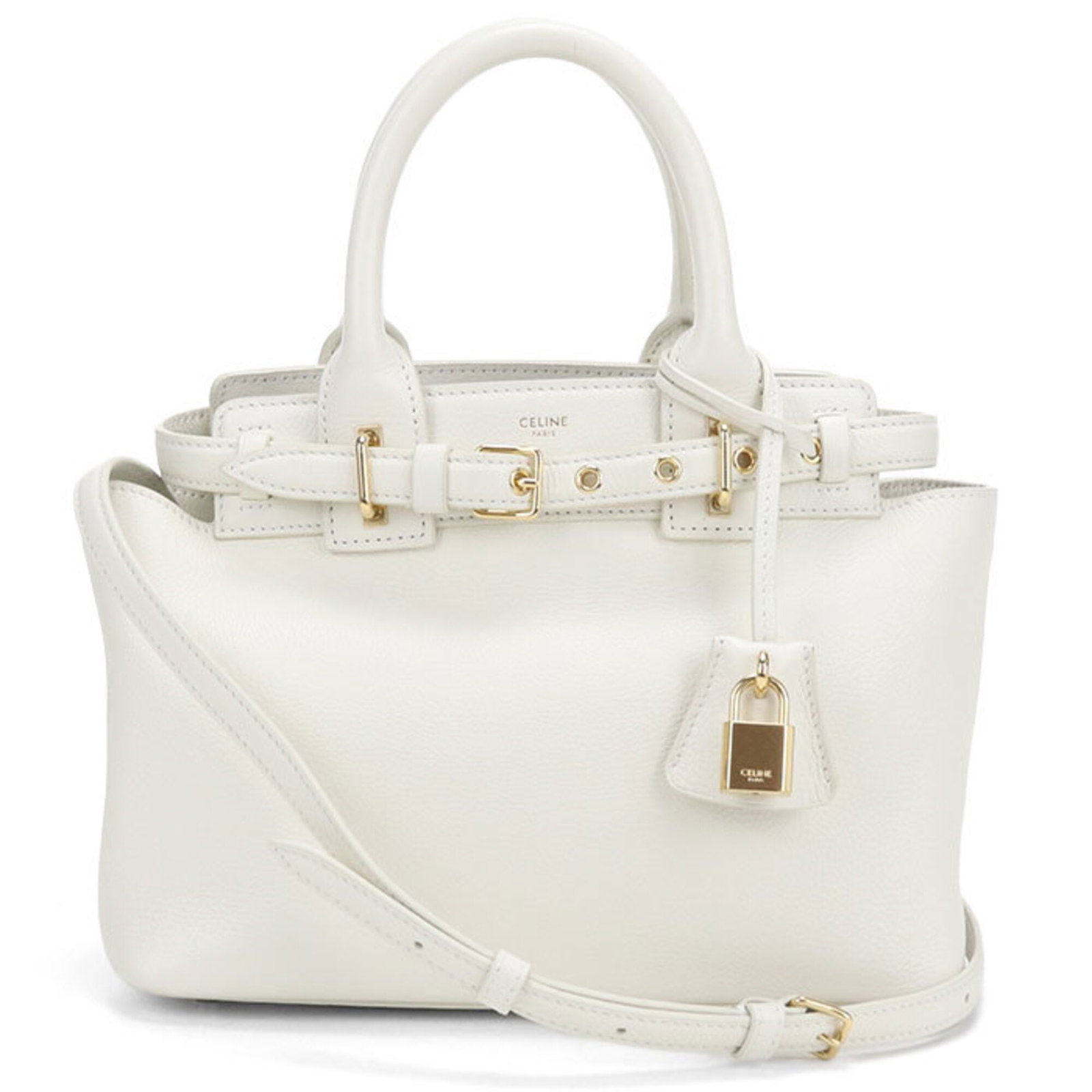 Celine tote bag leather: Celine tote bag leather Calfskin leather Celine tote bag in white, featuring gold hardware. Made from high-quality Italian leather, this classic tote measures 16cm x 26cm x 11cm and is a stylish acces