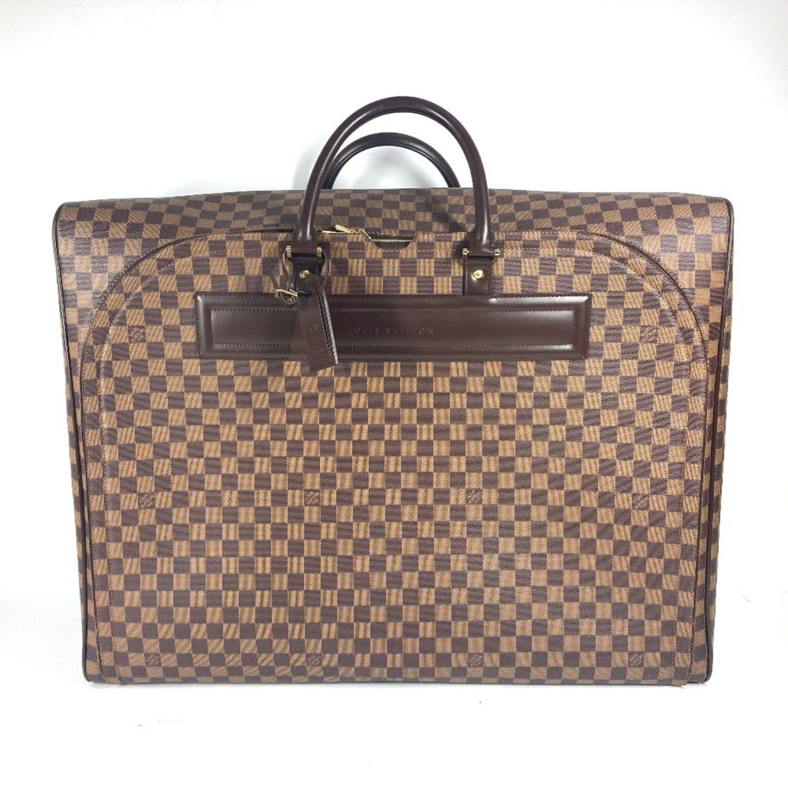 Louis Vuitton Canvas Damier Bag Boston: Louis Vuitton Canvas Damier Bag Boston The Louis Vuitton Canvas Damier Bag Boston boasts its iconic Damier canvas design in rich brown and Ebene tones, perfectly complemented by the classic Boston