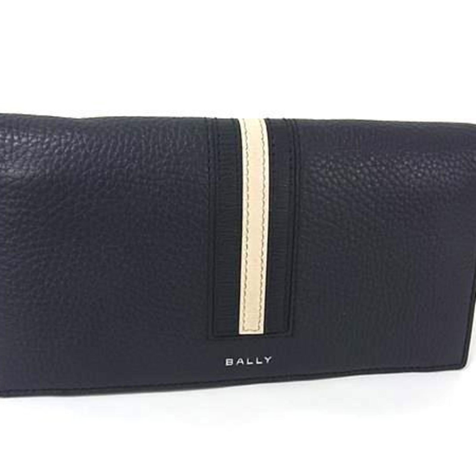 Long Wallet Leather Bi Fold: Long Wallet Leather Bi Fold Navy leather long wallet with bi-fold design, measuring 10cm x 18.5cm x 1.5cm, offers a classic and functional storage solution for everyday essentials. Made from