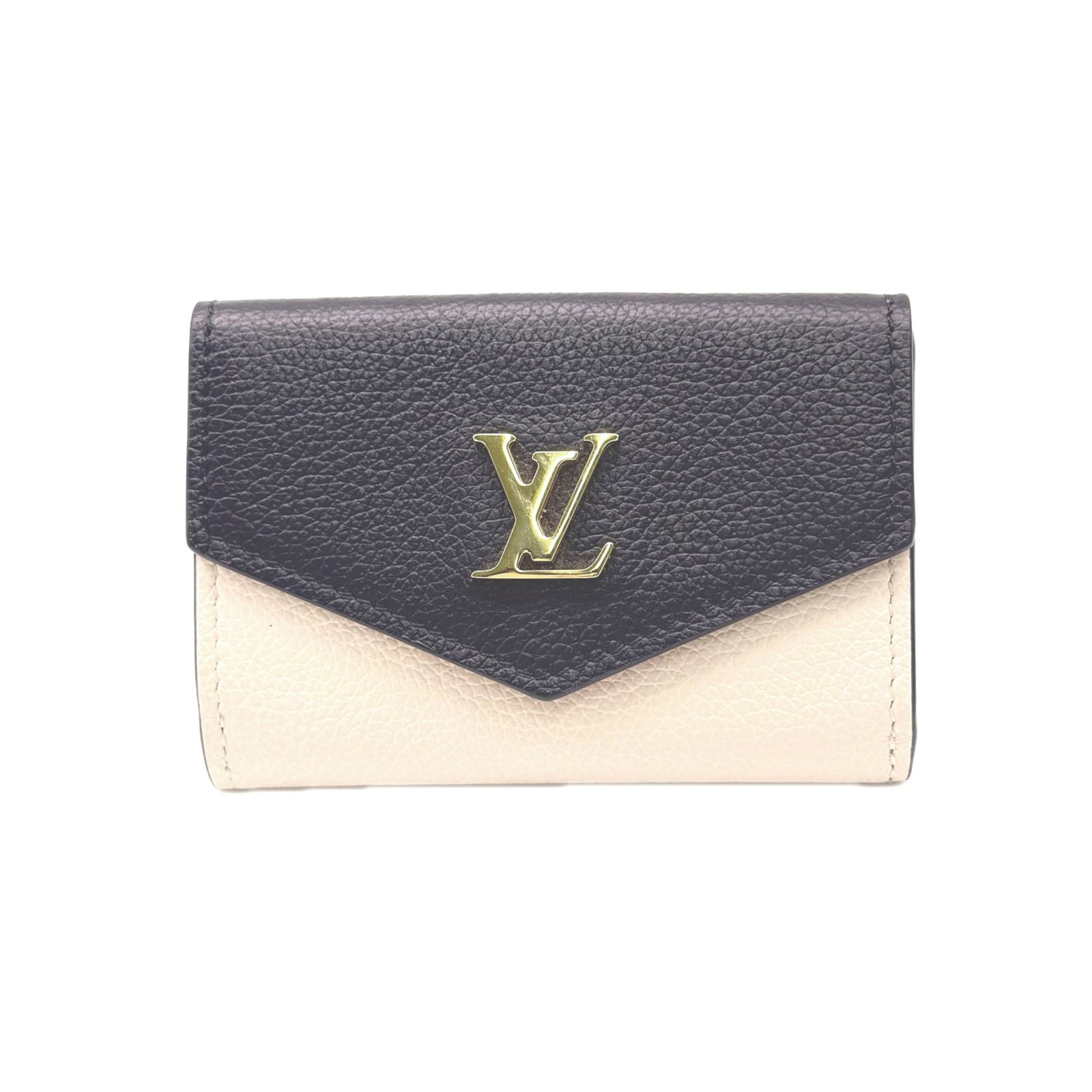 Leather wallet fold Louis Vuitton: Leather wallet fold Louis Vuitton Leather wallet fold Louis Vuitton features a classic tri-fold design made from high-quality calf leather in three stylish colors: beige, black, and pink. The