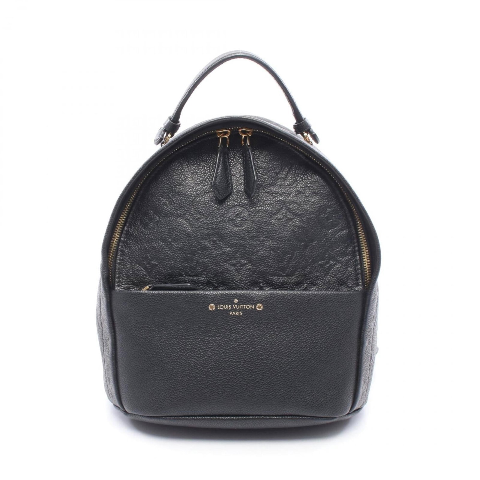 Leather Louis Vuitton Backpack: Leather Louis Vuitton Backpack Black Leather Louis Vuitton Backpack with classic design and timeless elegance. Made from high-quality leather, this backpack features a signature monogram pattern and d